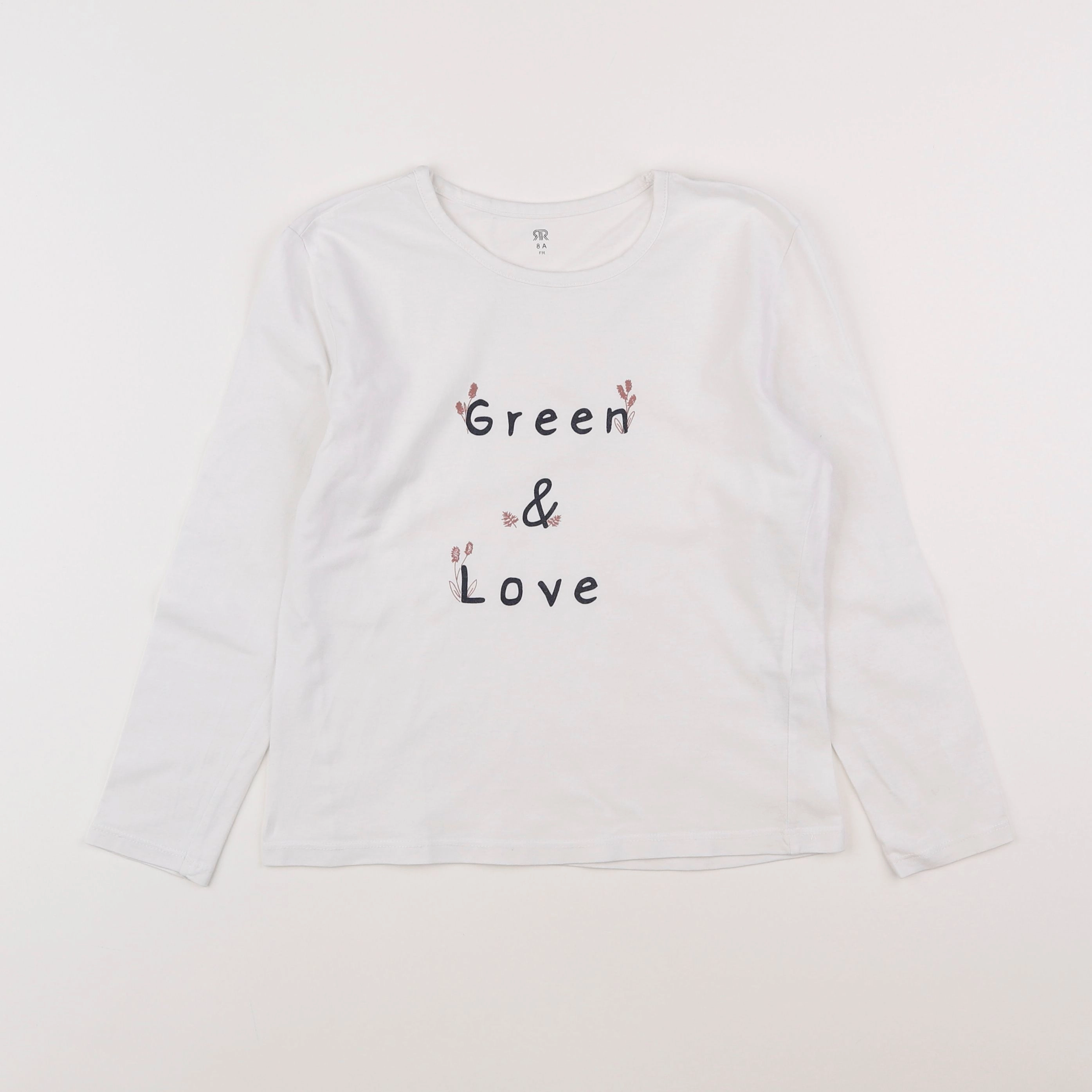 La Redoute - tee-shirt blanc, rose - 8 ans