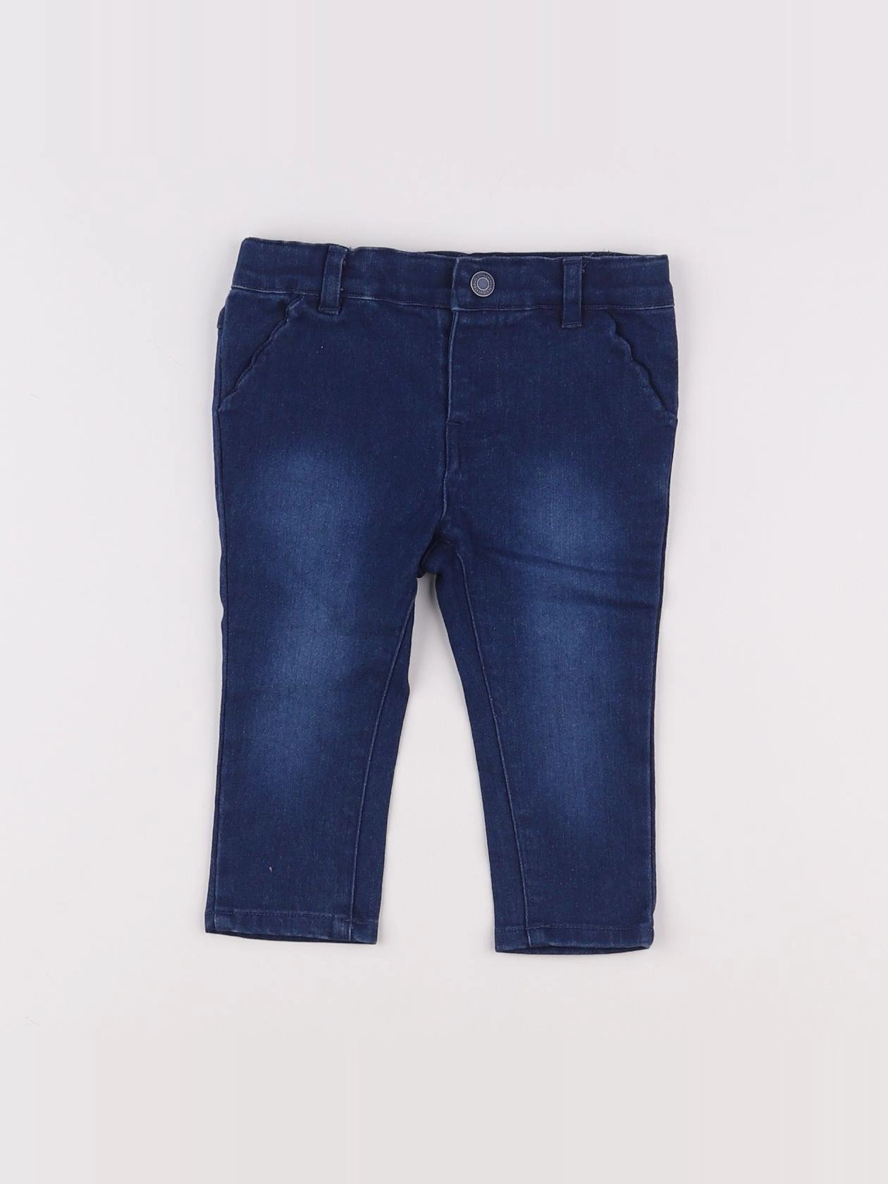 Vertbaudet - jegging bleu - 12 mois