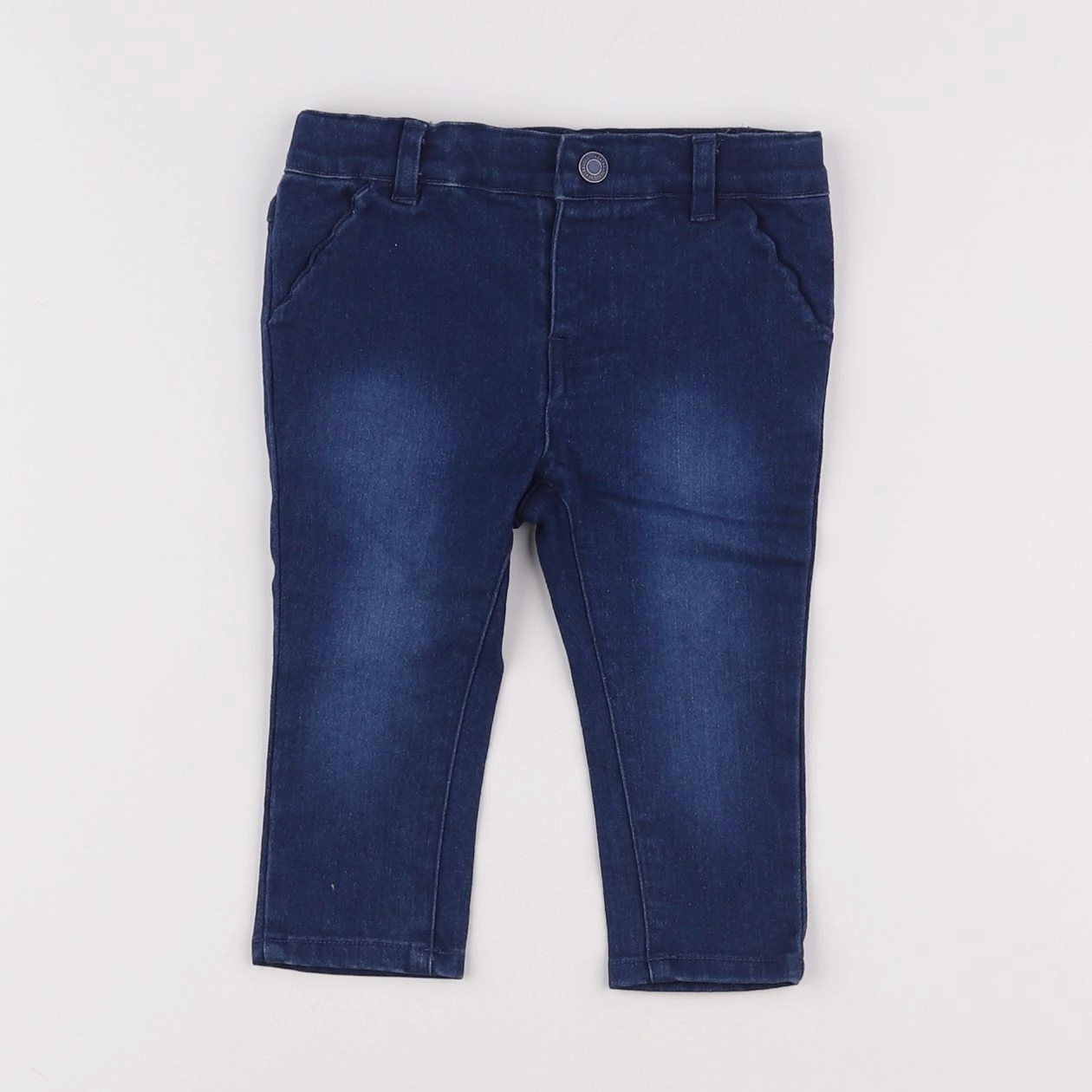 Vertbaudet - jegging bleu - 12 mois