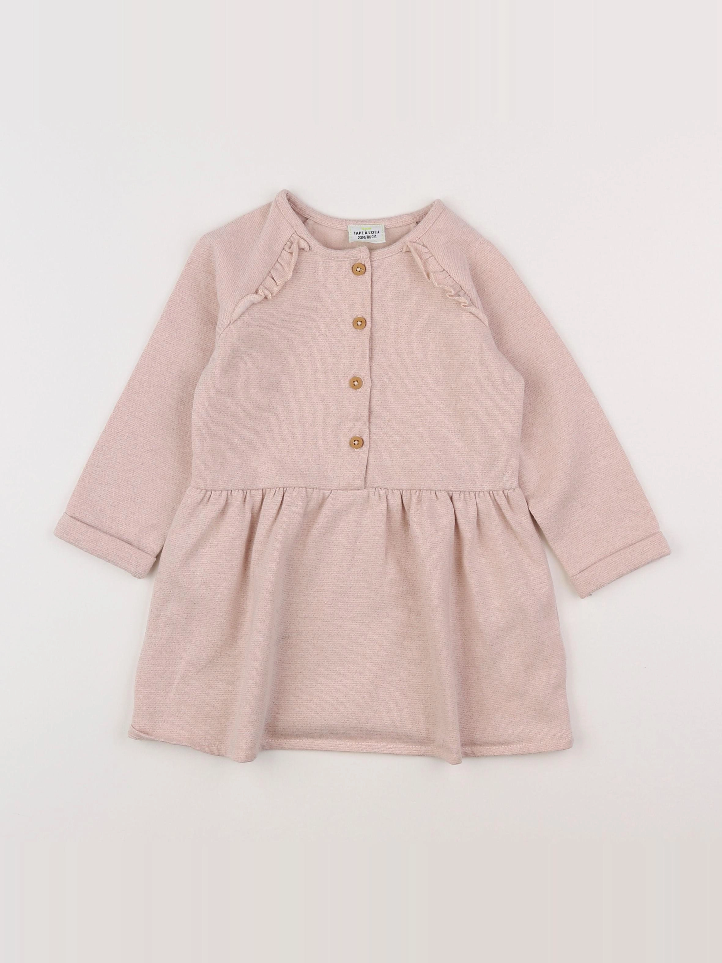 Tape à l'oeil - robe rose - 2 ans