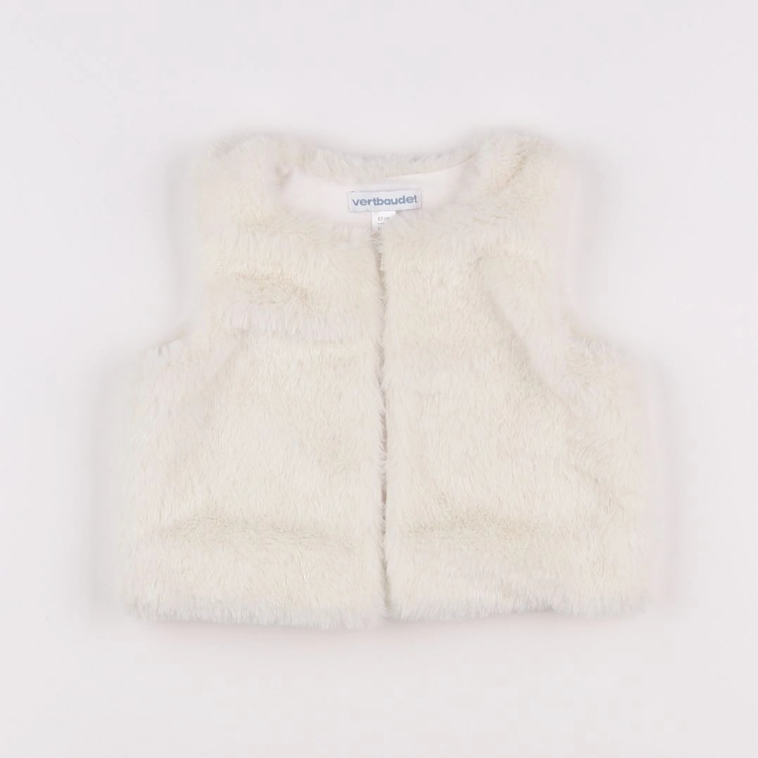 Vertbaudet - gilet blanc - 6 mois