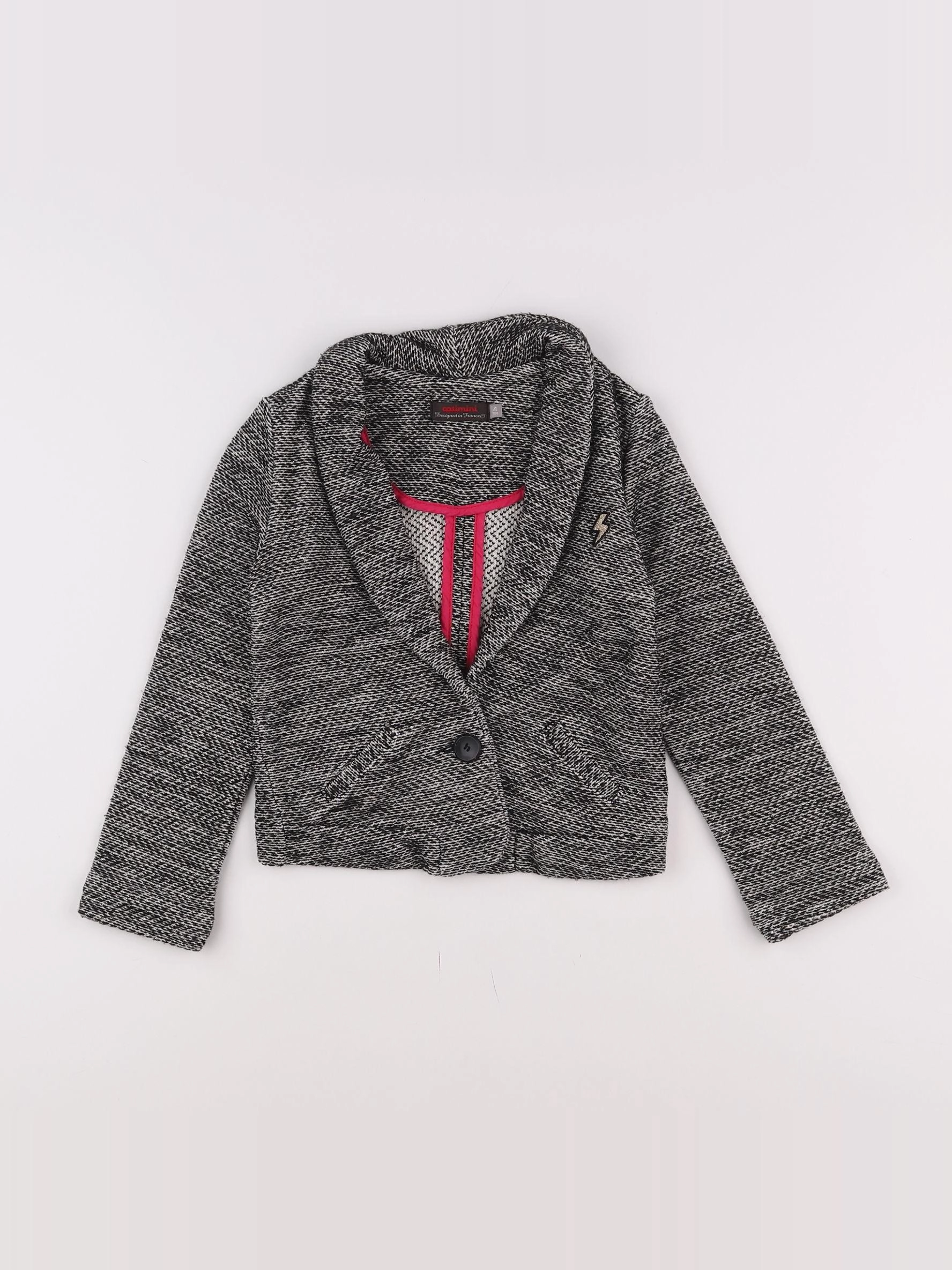 Catimini - veste blanc, argent, noir - 4 ans