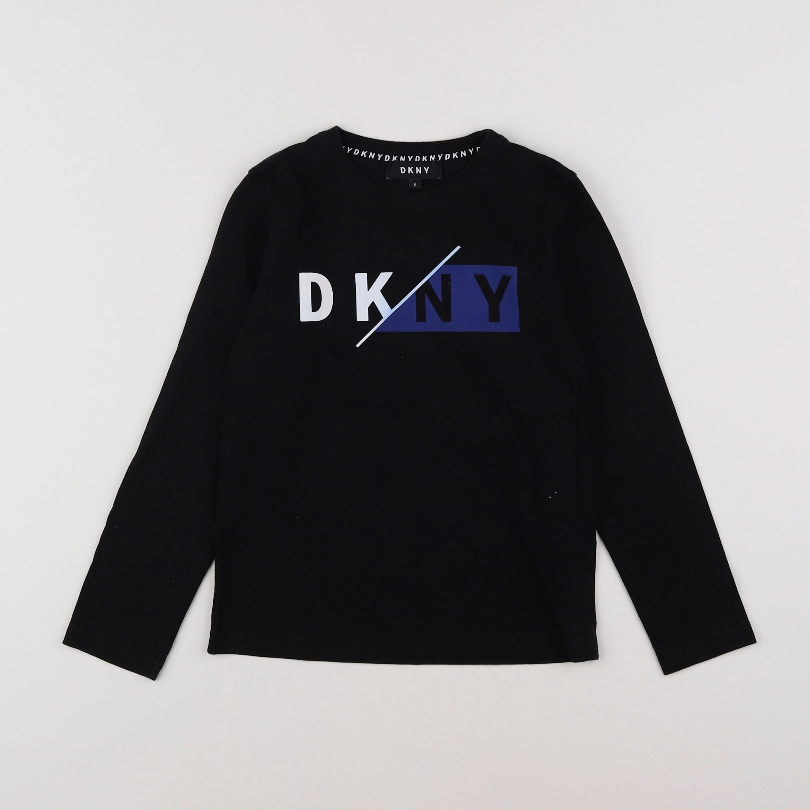 Dkny - tee-shirt noir, multicolore - 6 ans