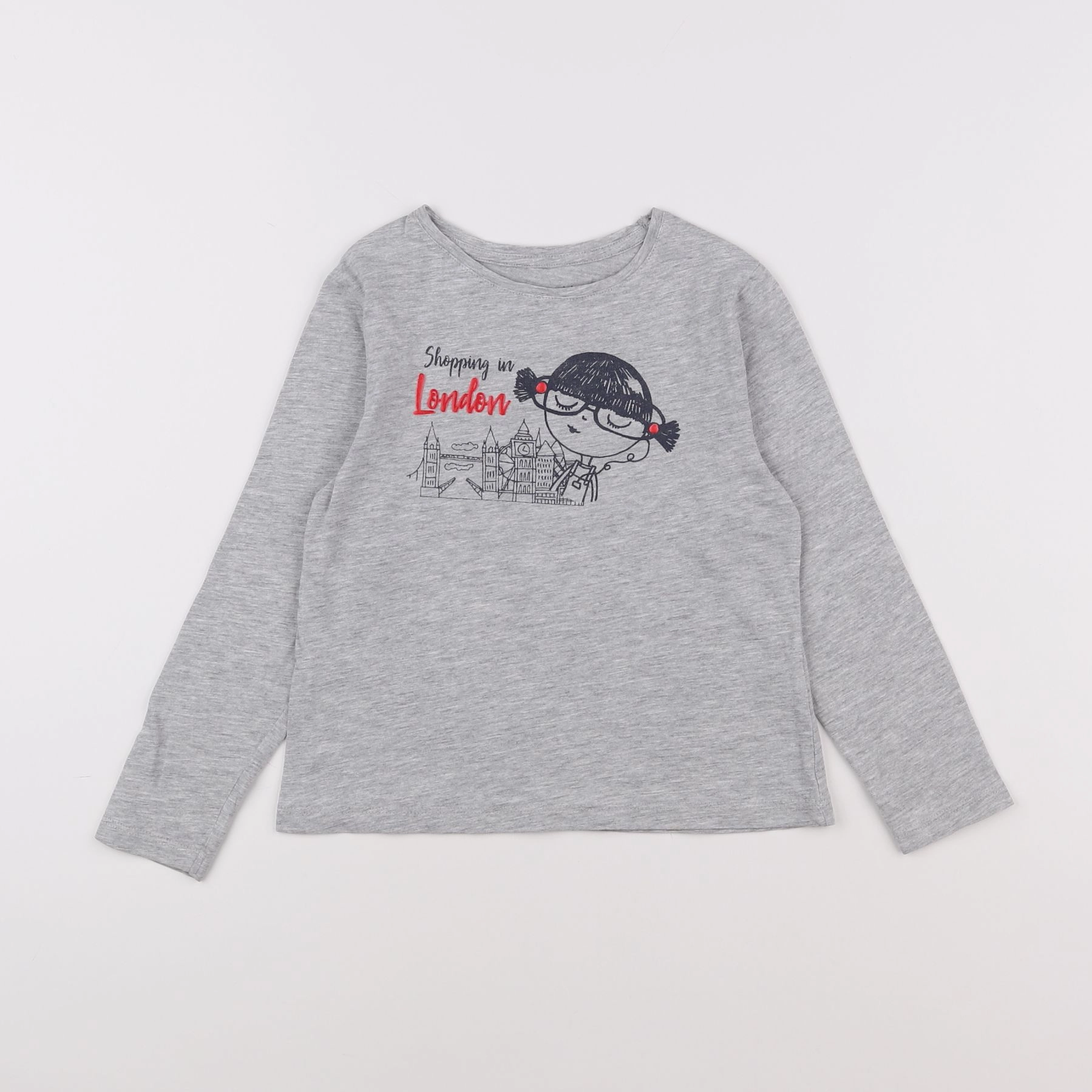 Vertbaudet - tee-shirt gris, multicolore - 6 ans
