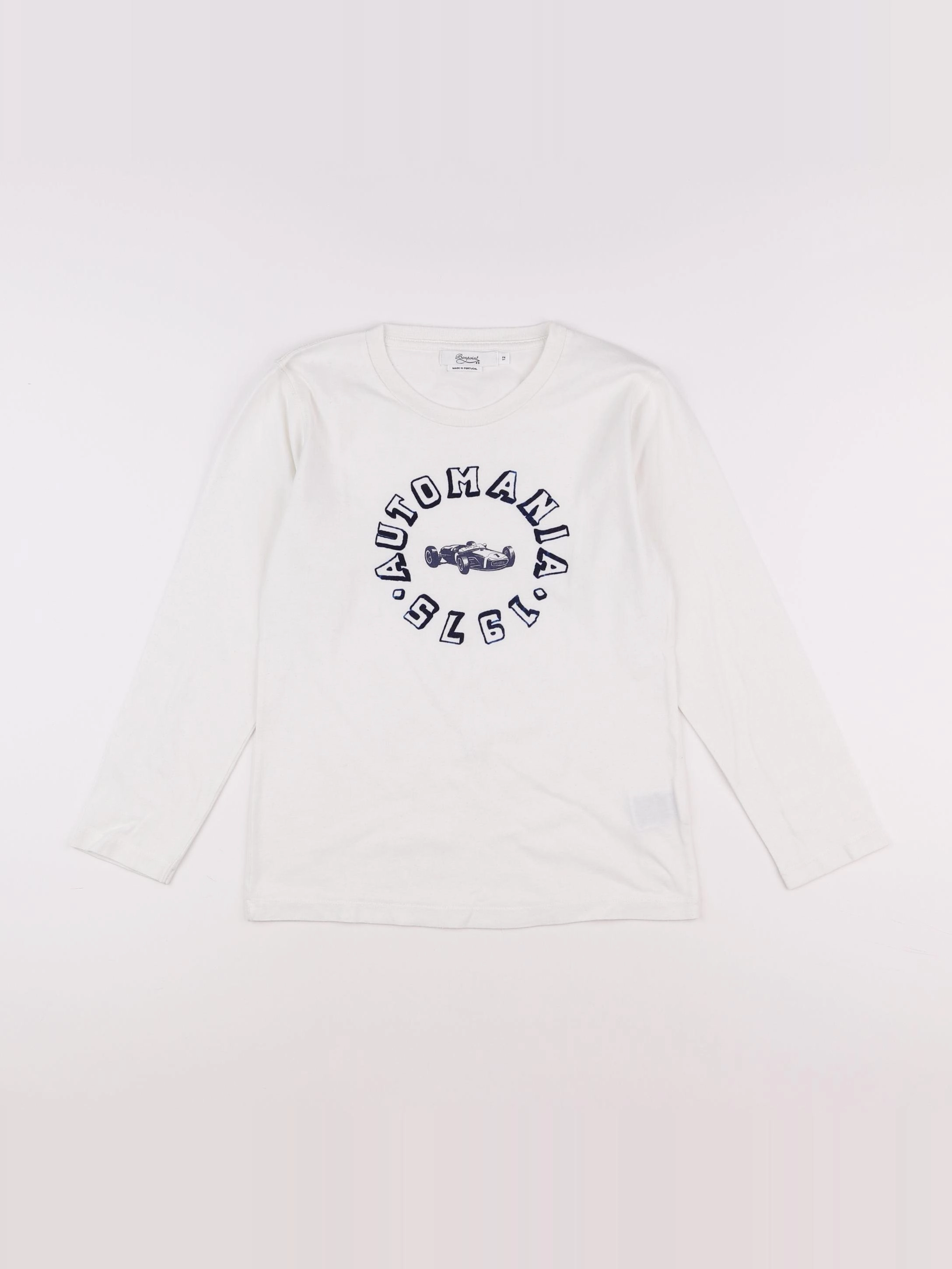 Bonpoint - tee-shirt blanc, bleu - 12 ans