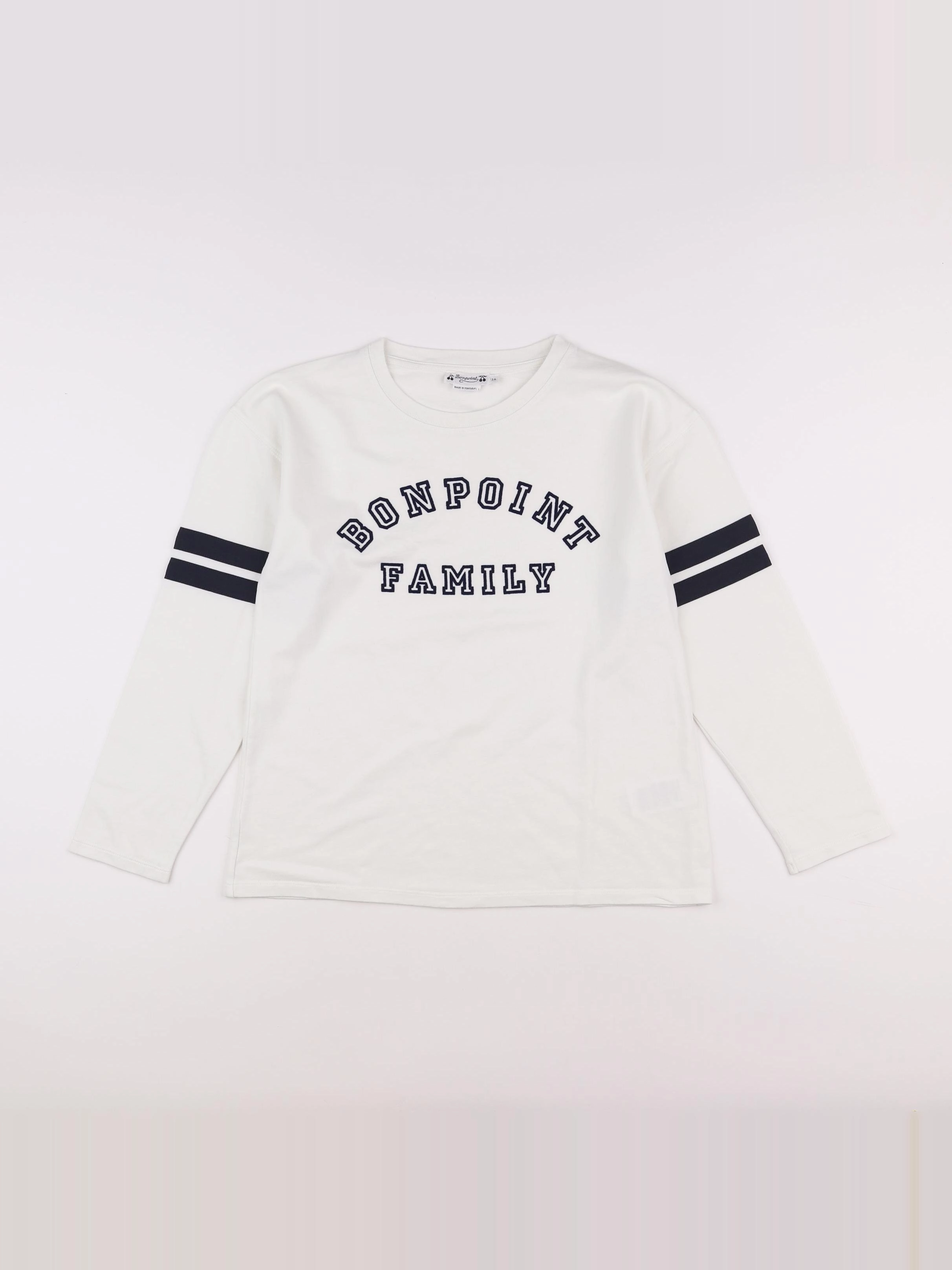 Bonpoint - tee-shirt blanc, bleu - 12 ans