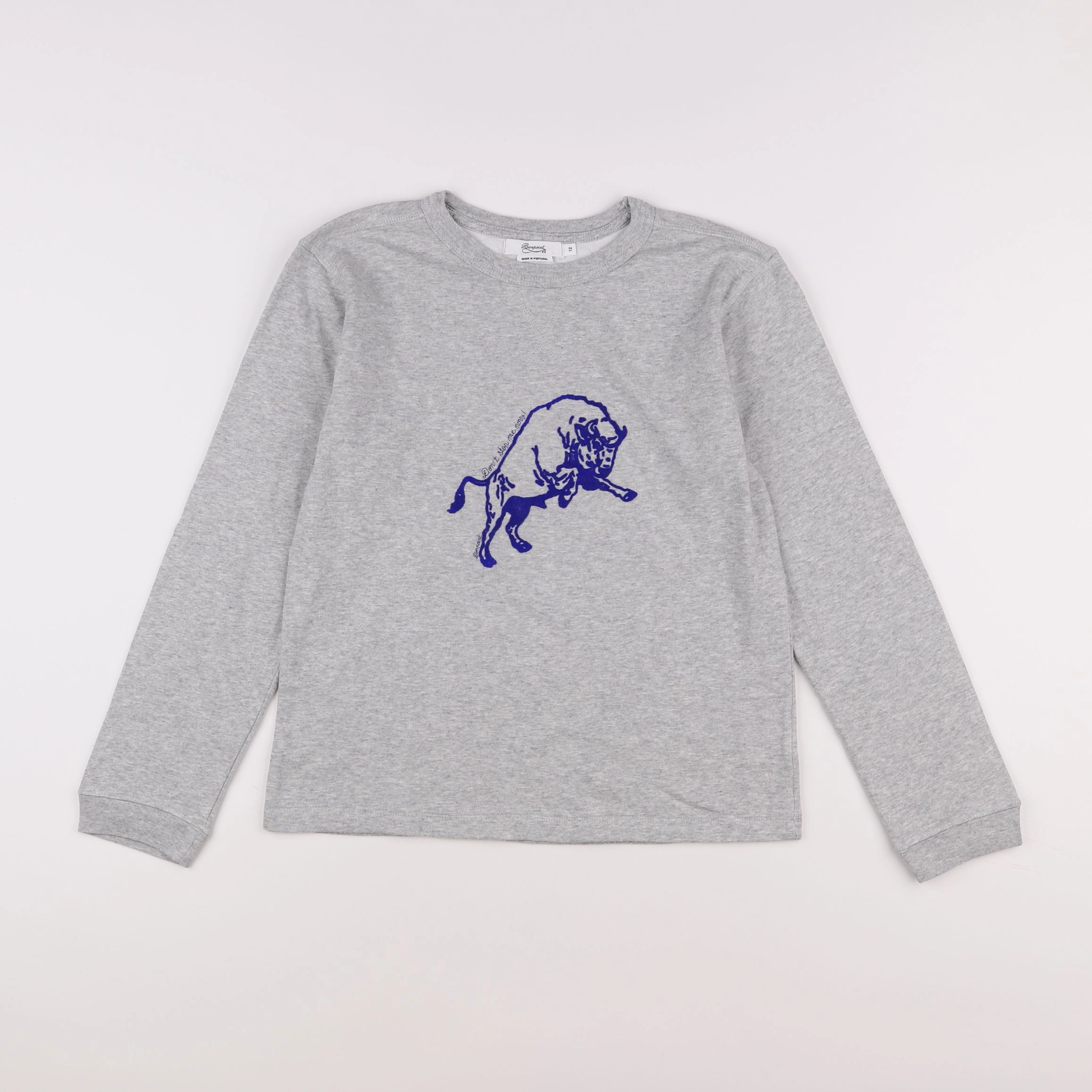 Bonpoint - sweat gris, bleu - 12 ans