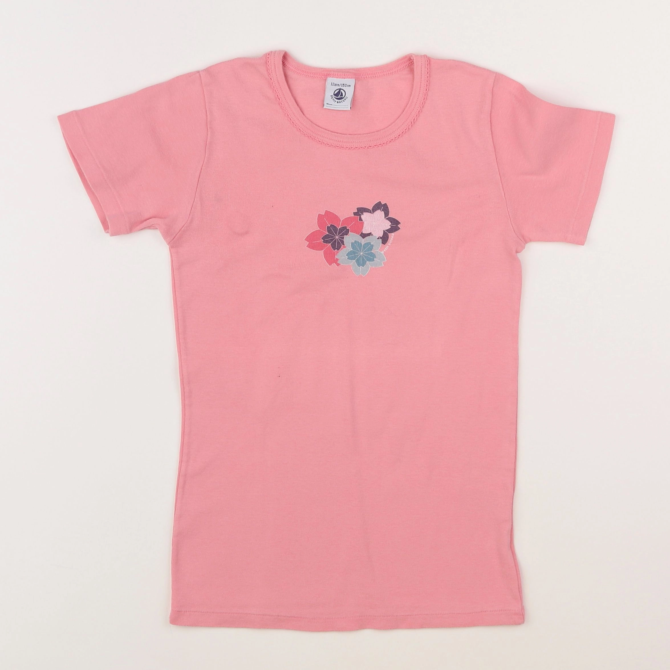 Petit Bateau - maillot de corps rose - 12 ans