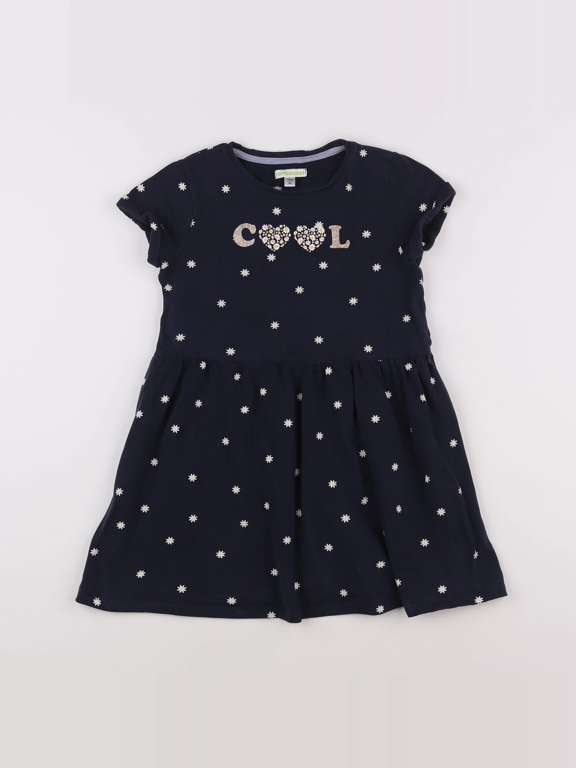 Vertbaudet - robe bleu - 6 ans
