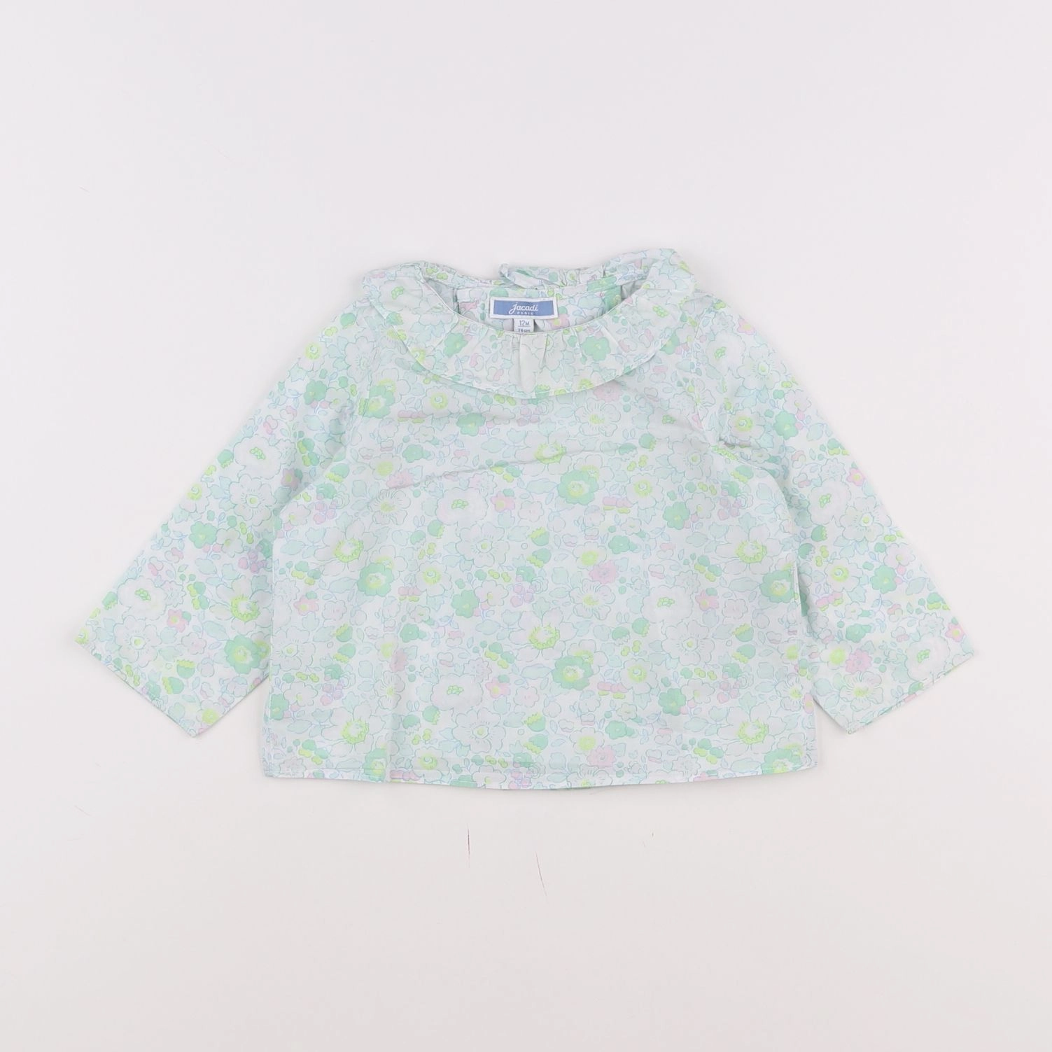 Jacadi - blouse liberty vert - 12 mois