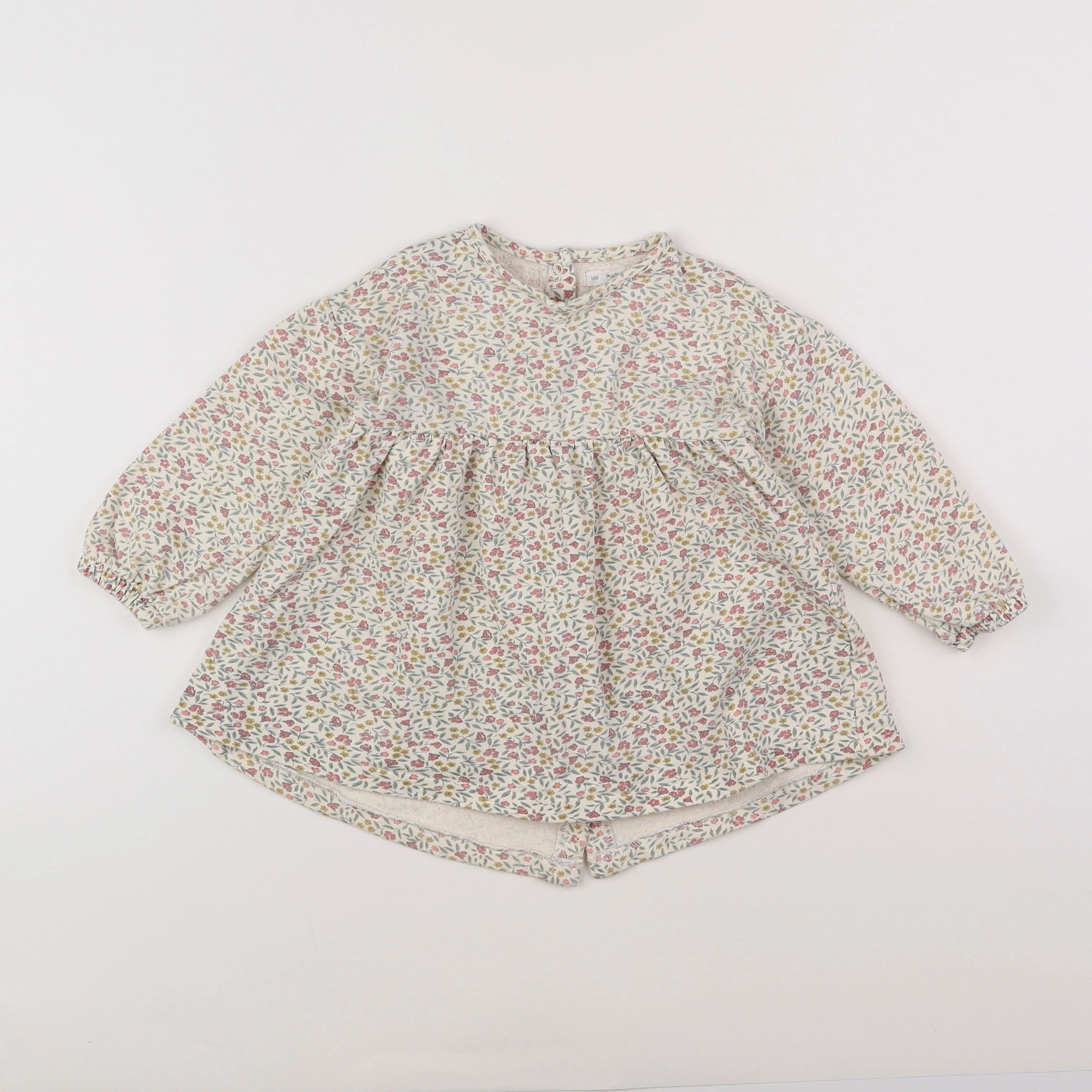 Vertbaudet - robe beige, multicolore - 2 ans