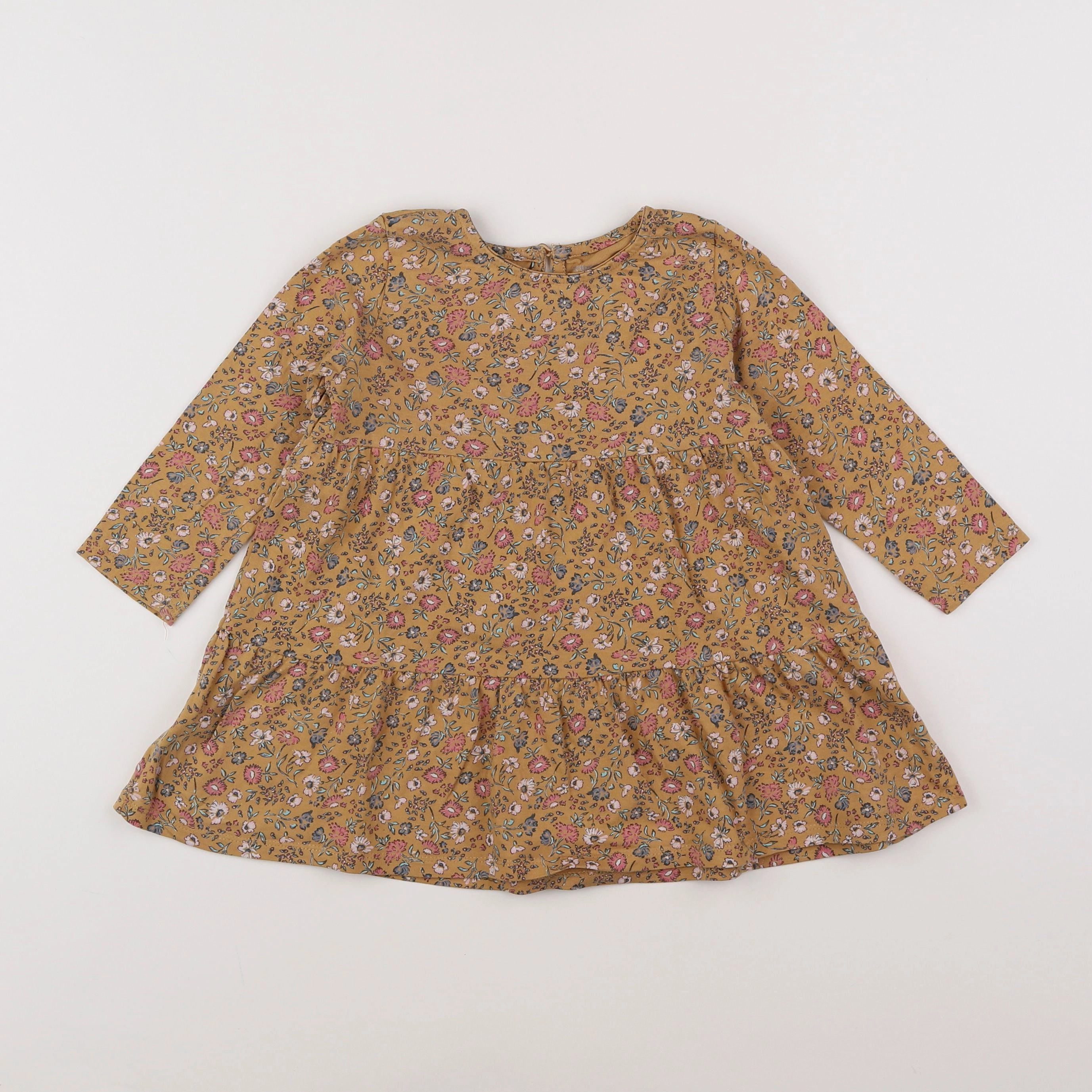 Vertbaudet - robe bronze, multicolore - 2 ans
