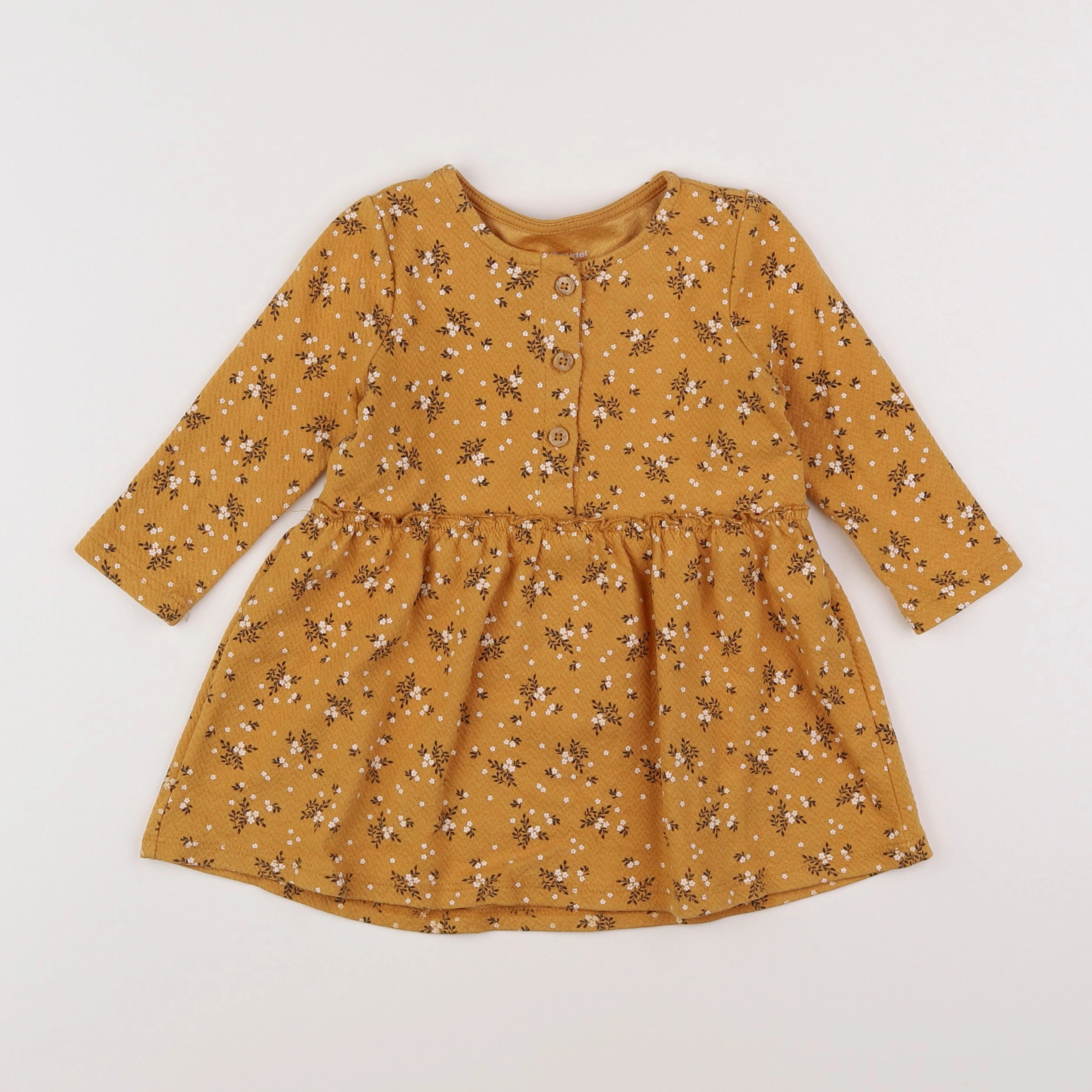 Vertbaudet - robe jaune, multicolore - 2 ans