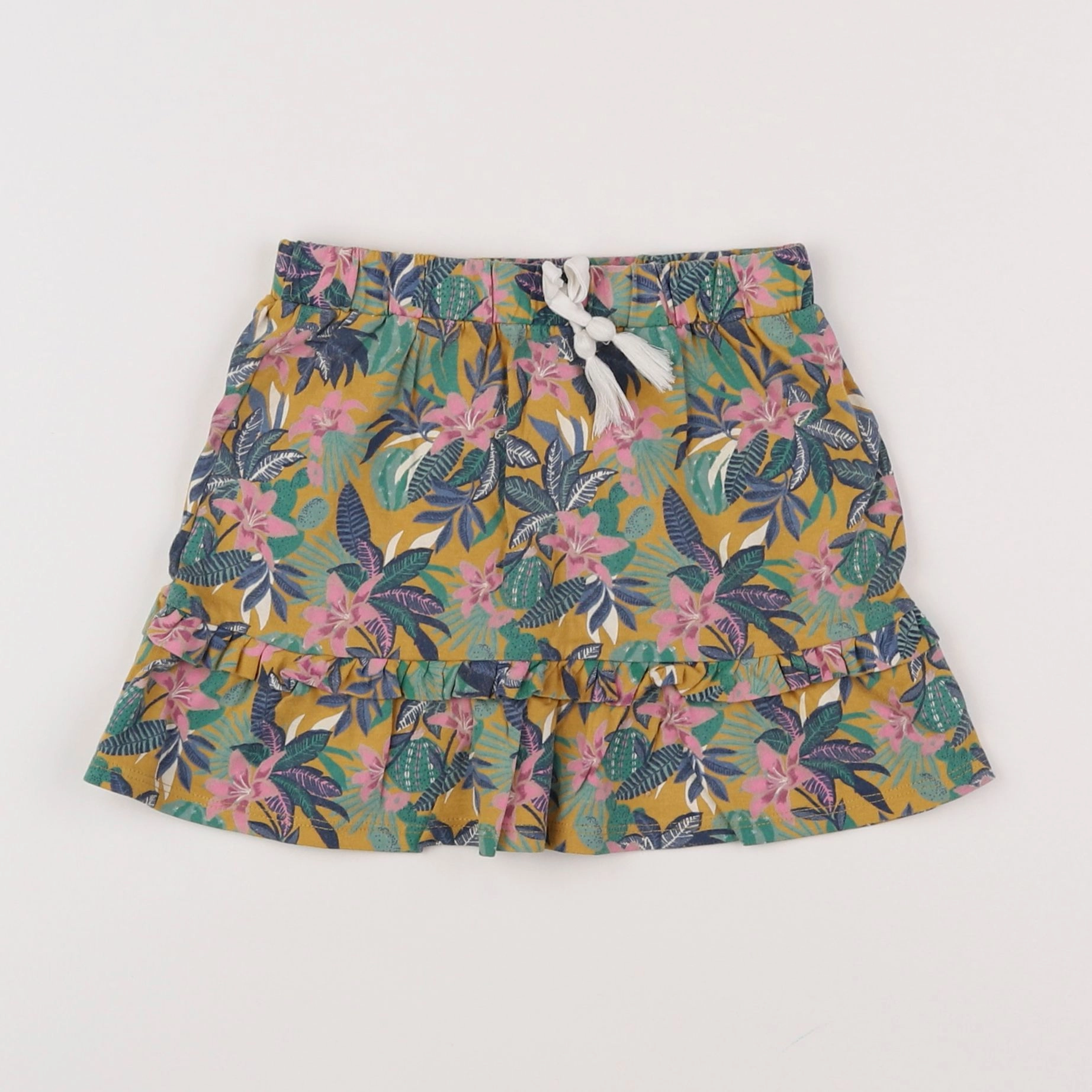 Vertbaudet - jupe jaune, multicolore - 4 ans