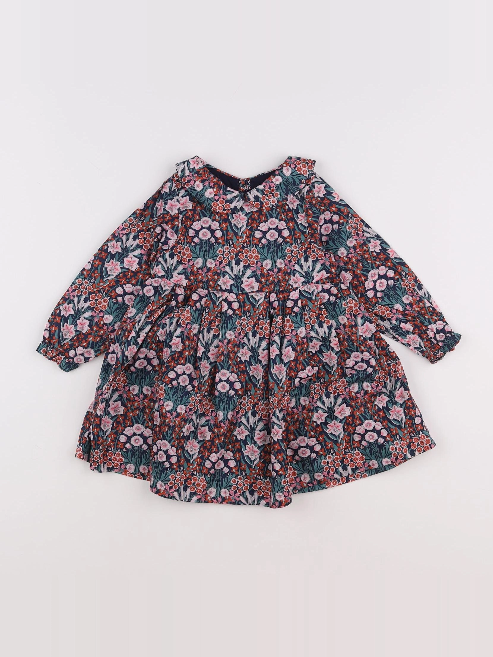 Jacadi - robe liberty multicolore - 18 mois
