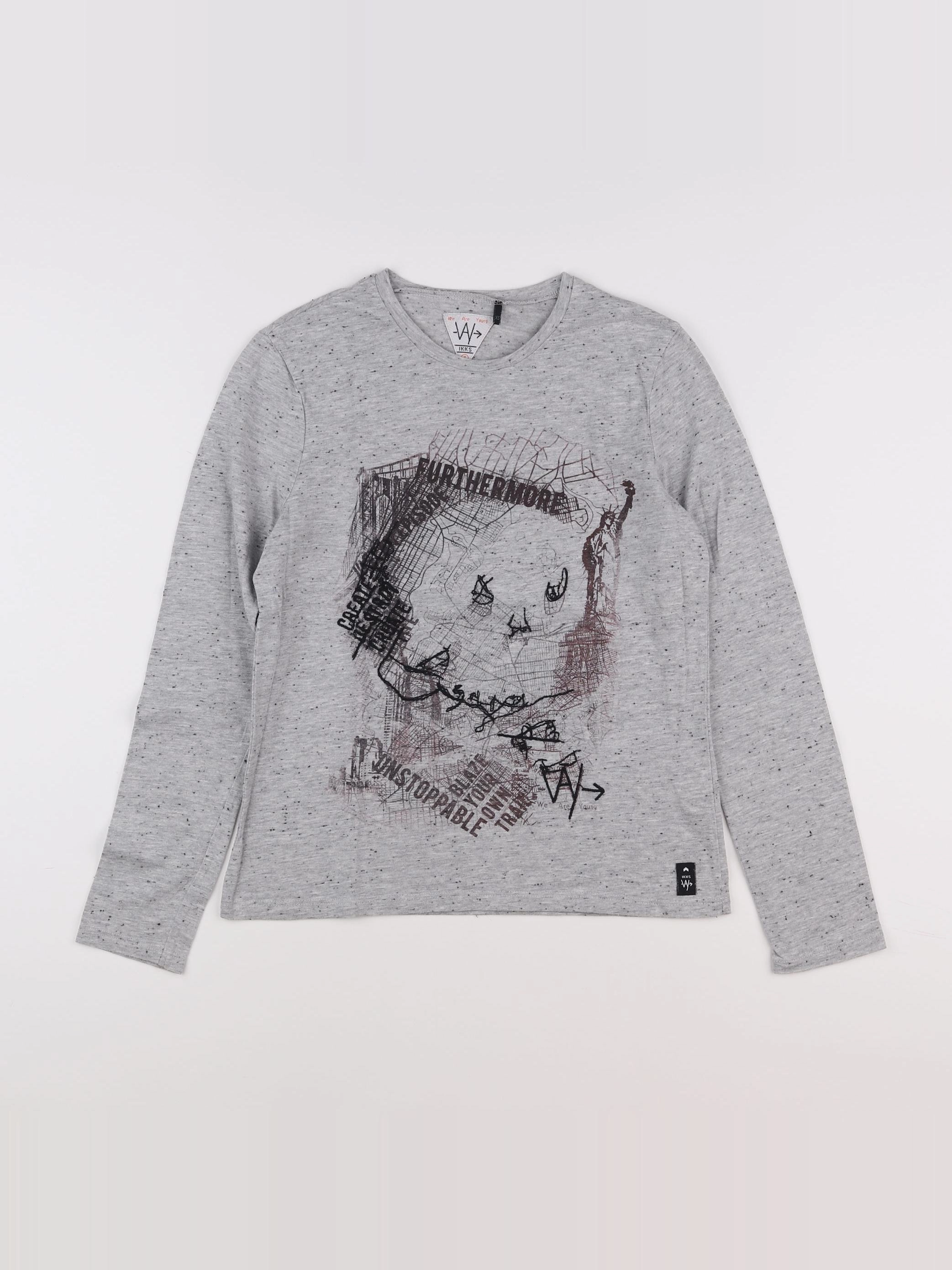 IKKS - tee-shirt gris - 12 ans