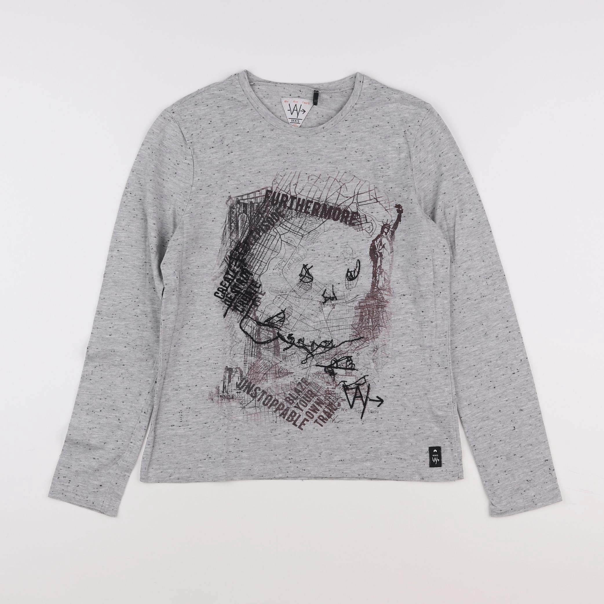 IKKS - tee-shirt gris - 12 ans