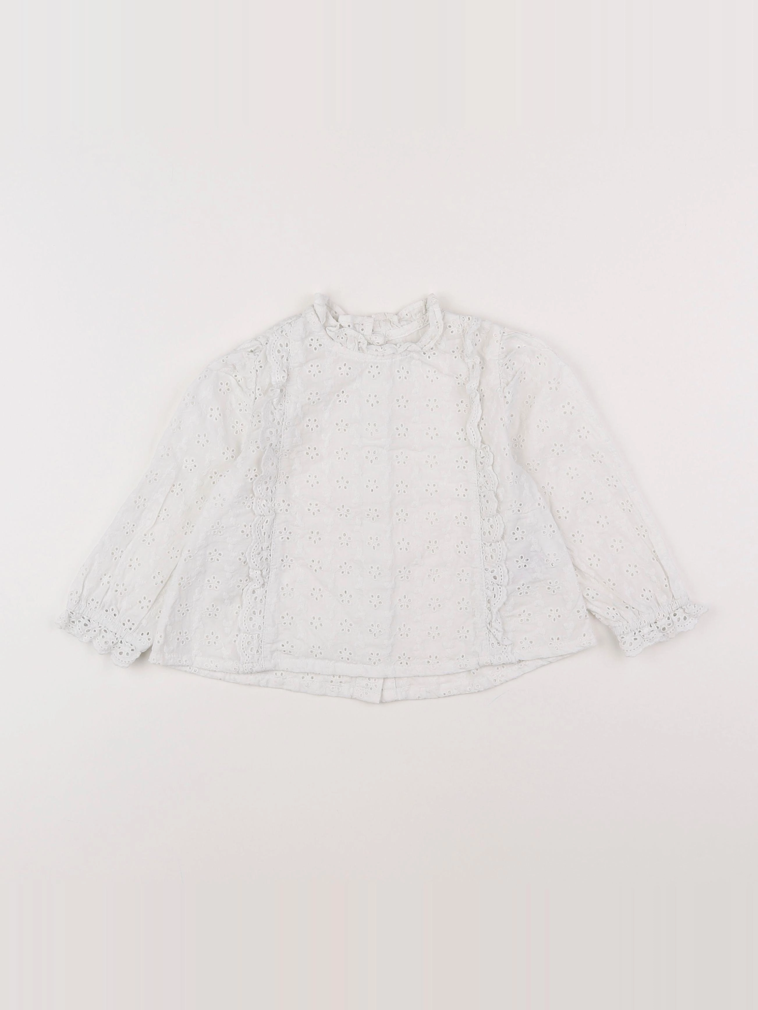 Vertbaudet - blouse blanc - 2 ans