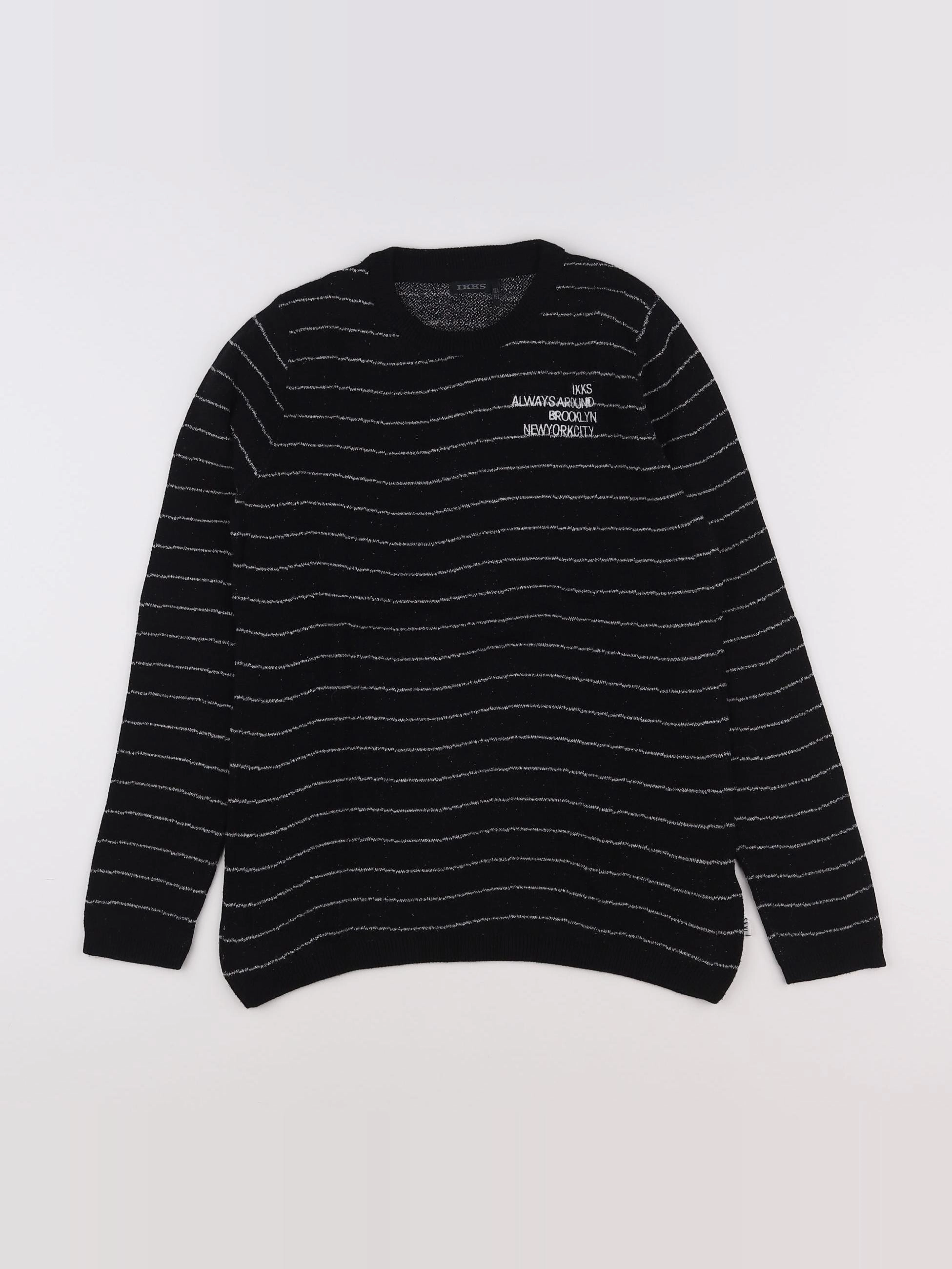 IKKS - pull noir - 12 ans