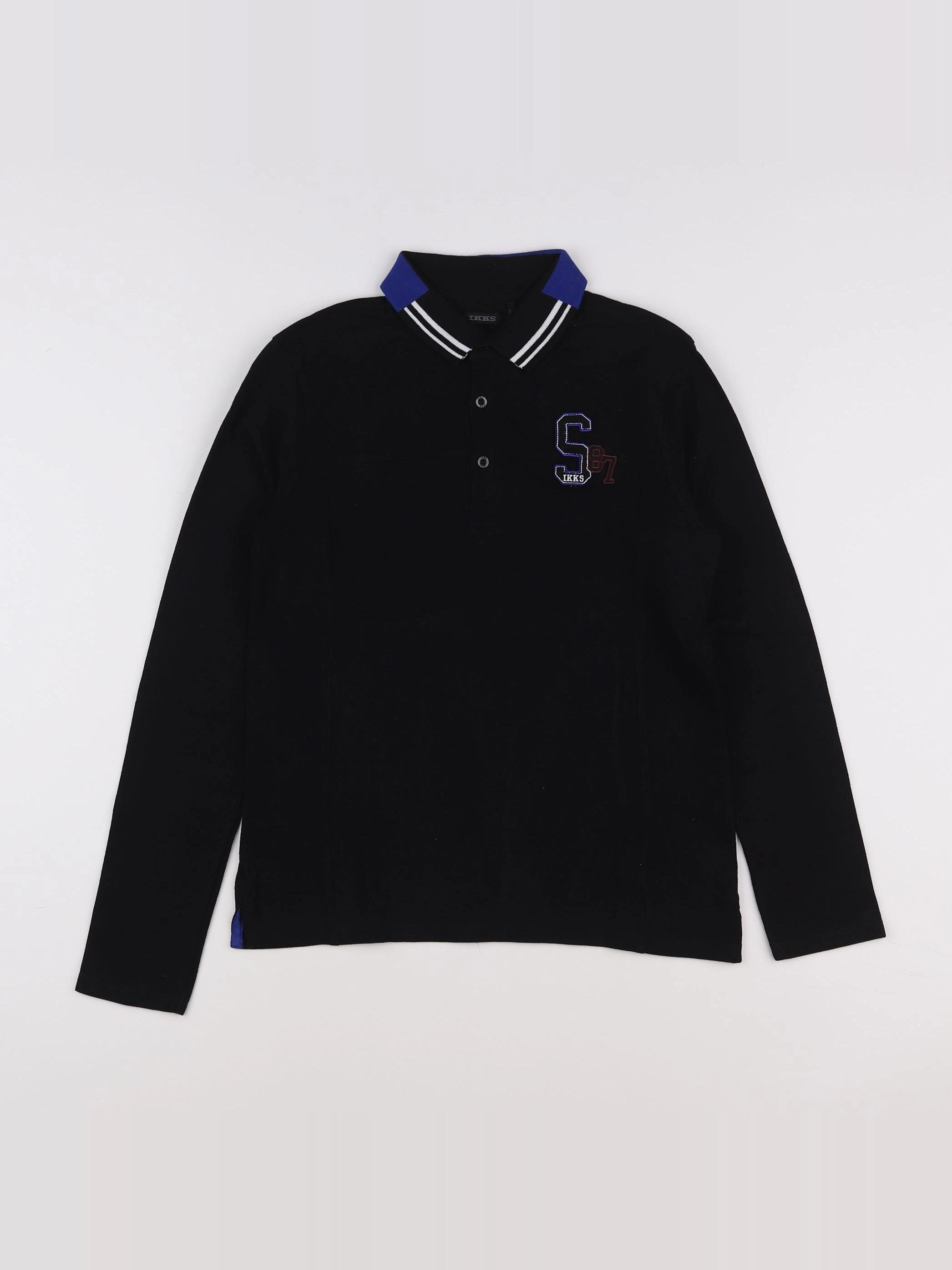 IKKS - polo imprimé au dos noir - 12 ans