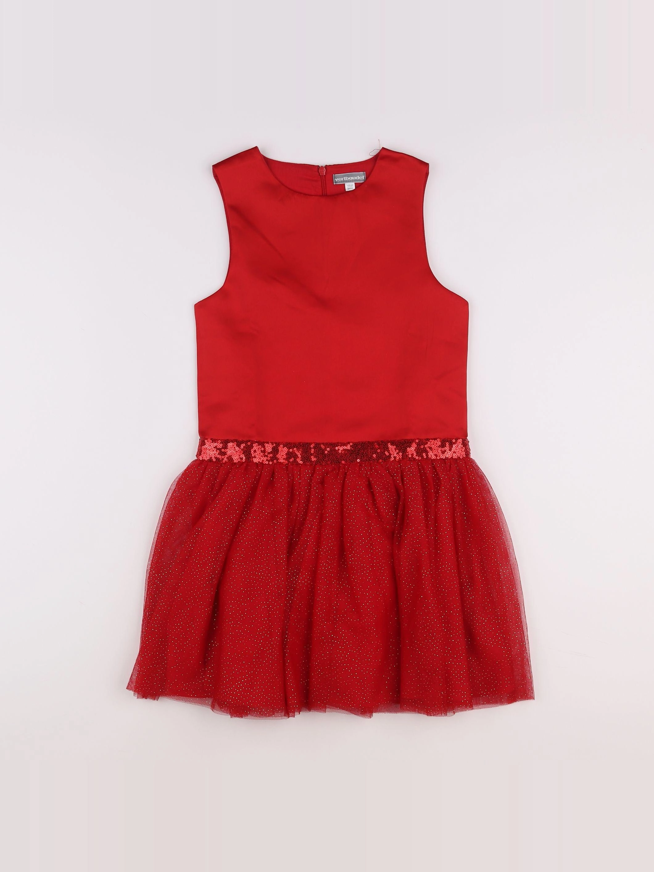 Vertbaudet - robe rouge - 9 ans