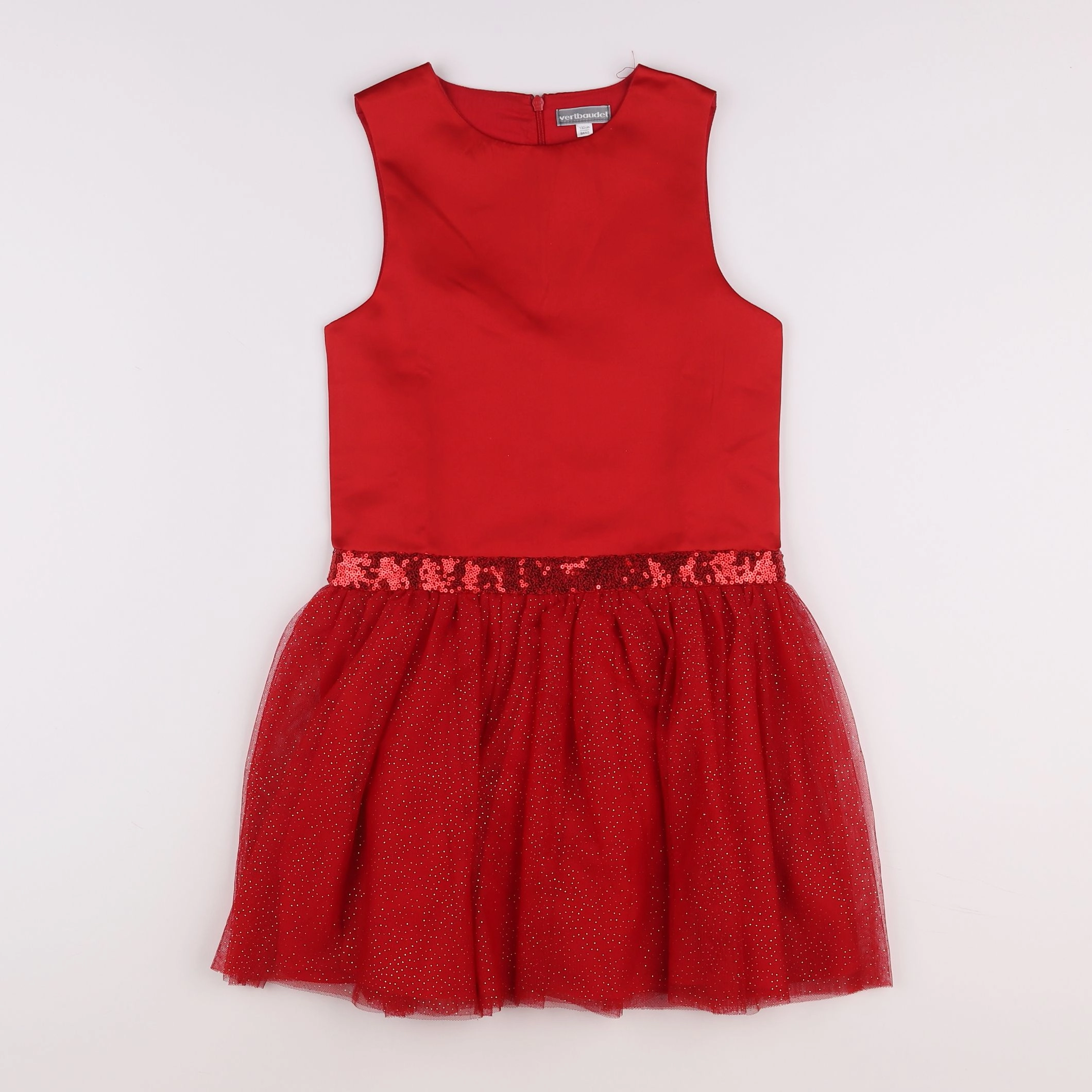 Vertbaudet - robe rouge - 9 ans
