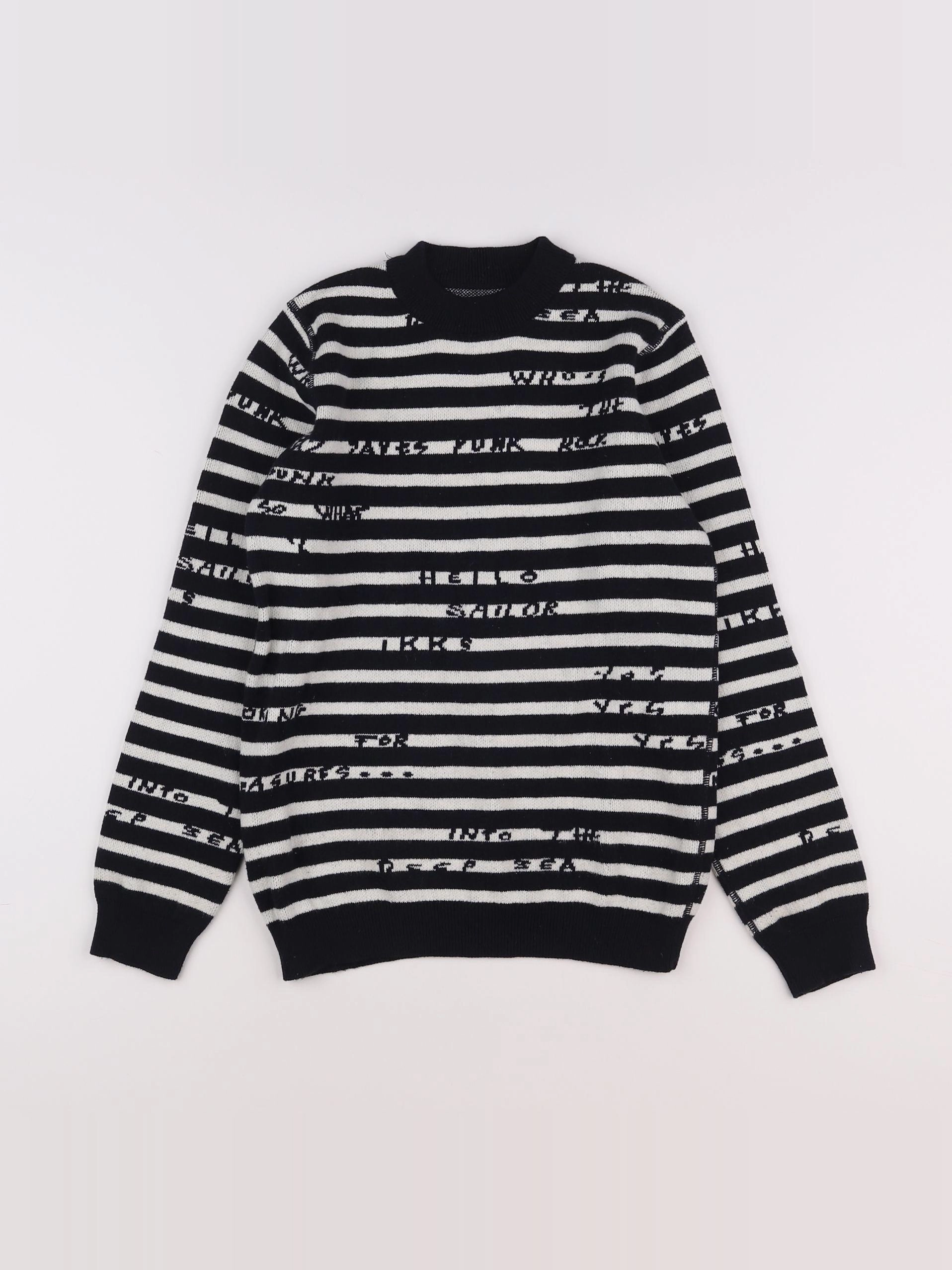 IKKS - pull blanc, bleu - 10 ans