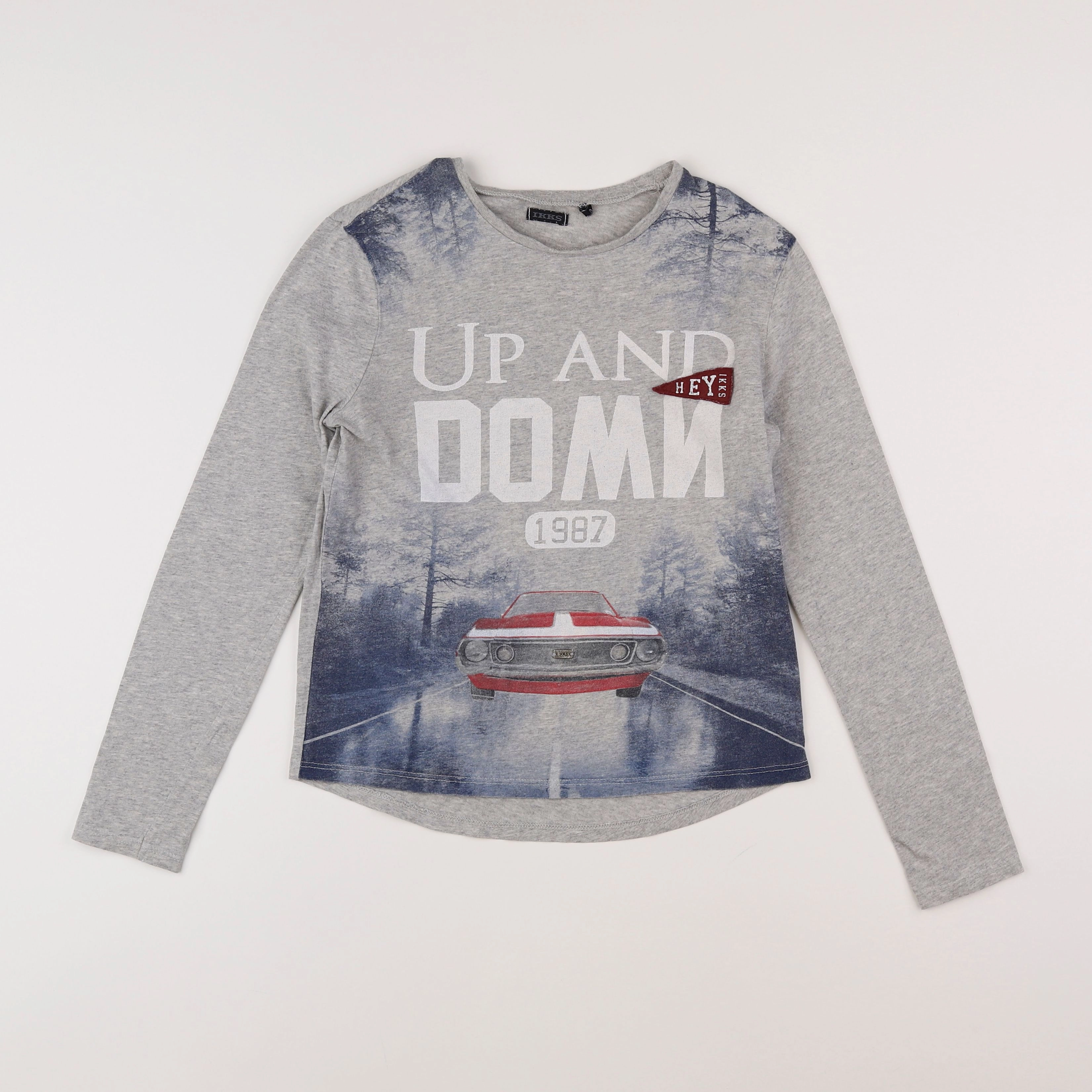 IKKS - tee-shirt bleu, gris - 12 ans