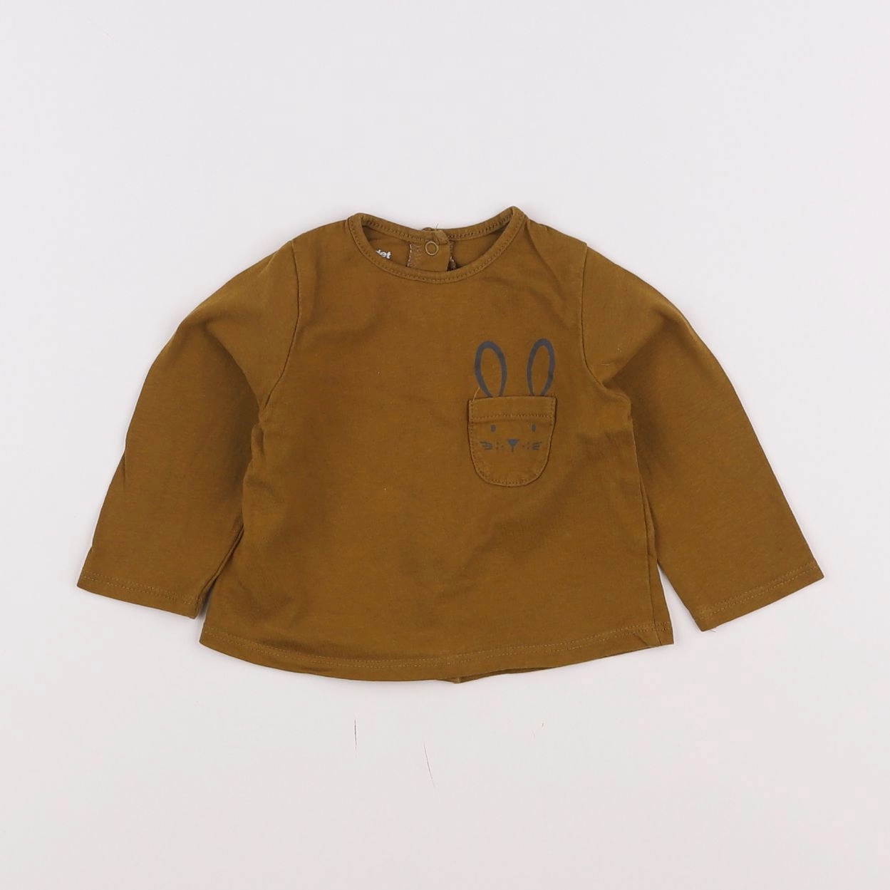 Vertbaudet - tee-shirt marron - 3 mois