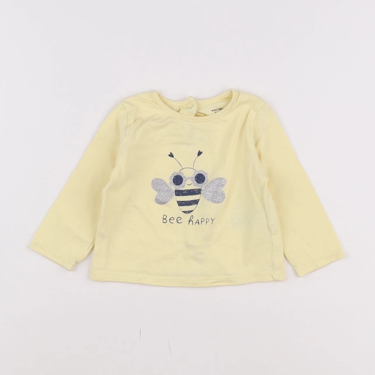 Vertbaudet - tee-shirt jaune - 6 mois