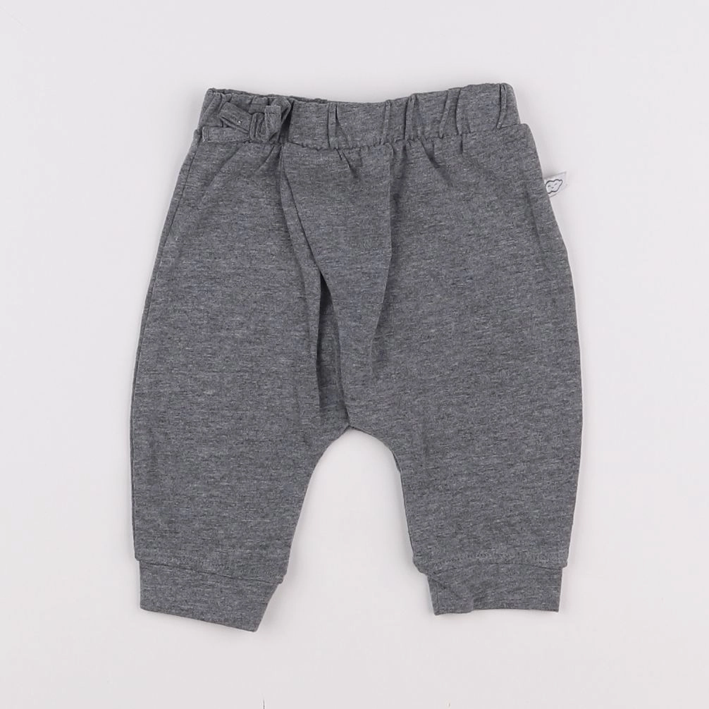 Vertbaudet - sarouel gris - 3 mois