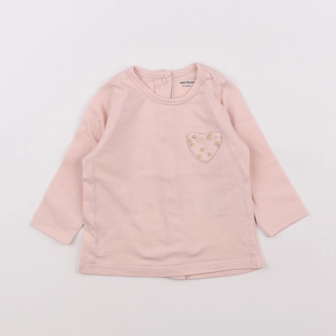 Vertbaudet - tee-shirt rose - 3 mois