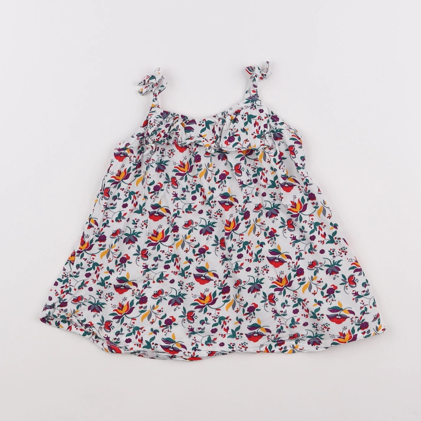 Vertbaudet - robe multicolore - 12 mois