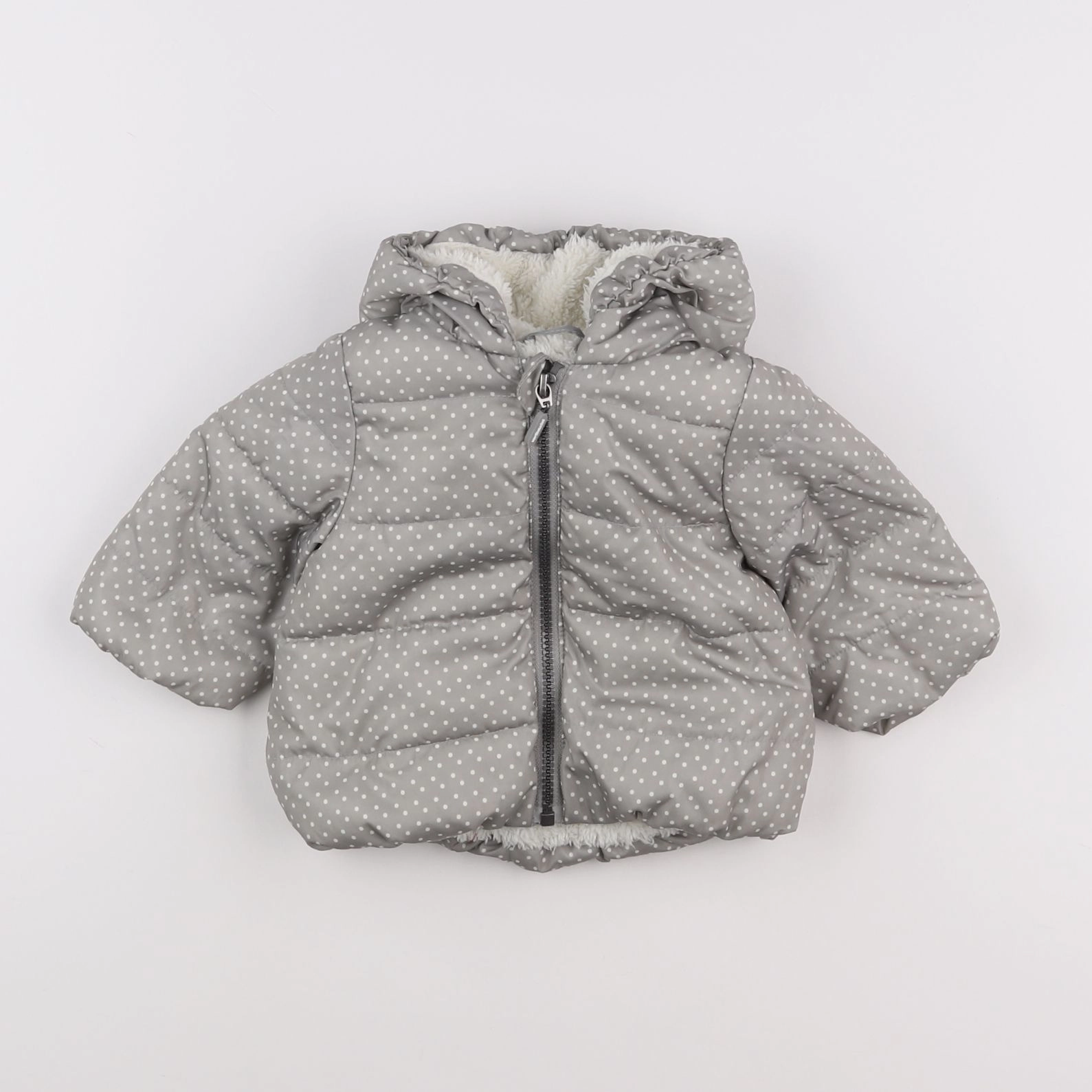 Vertbaudet - doudoune gris - 6 mois