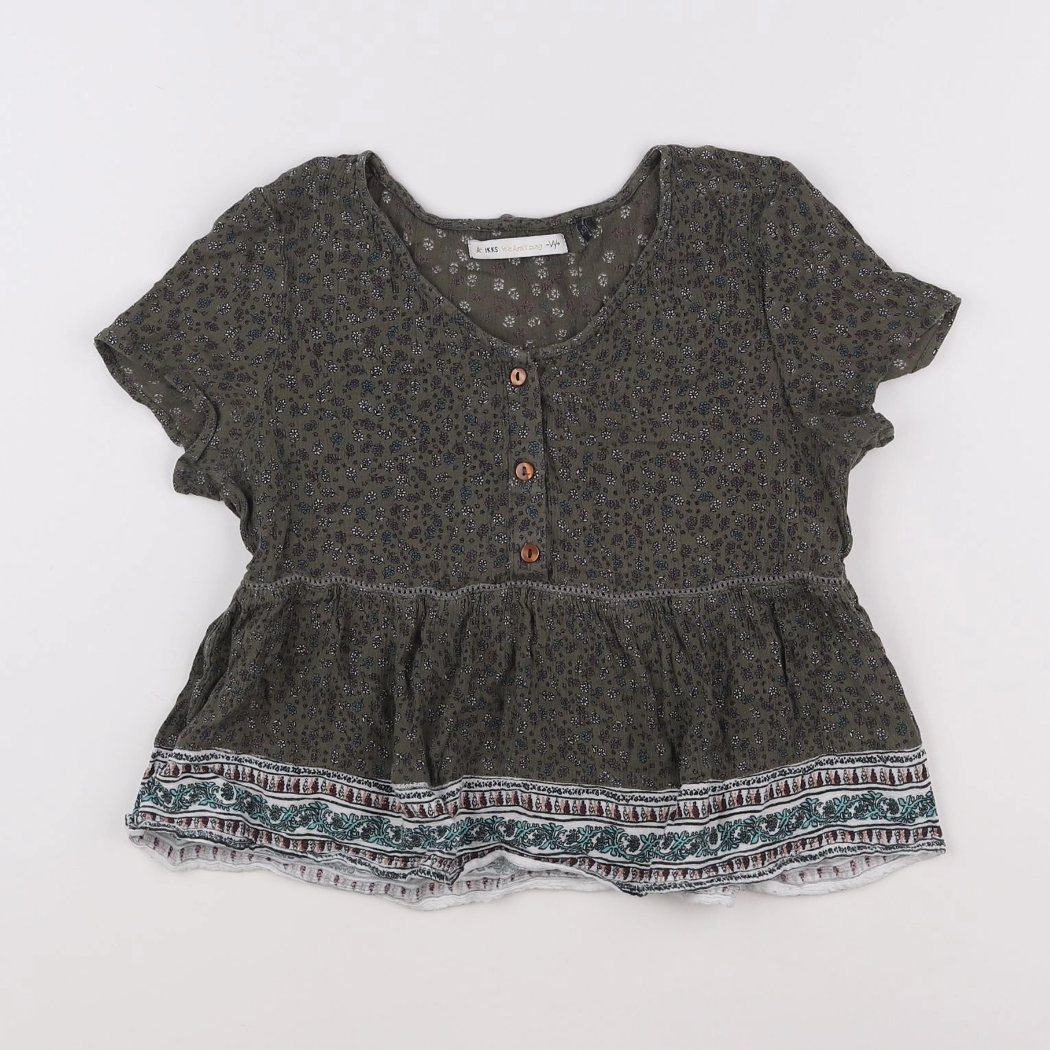 IKKS - blouse vert - 12 ans