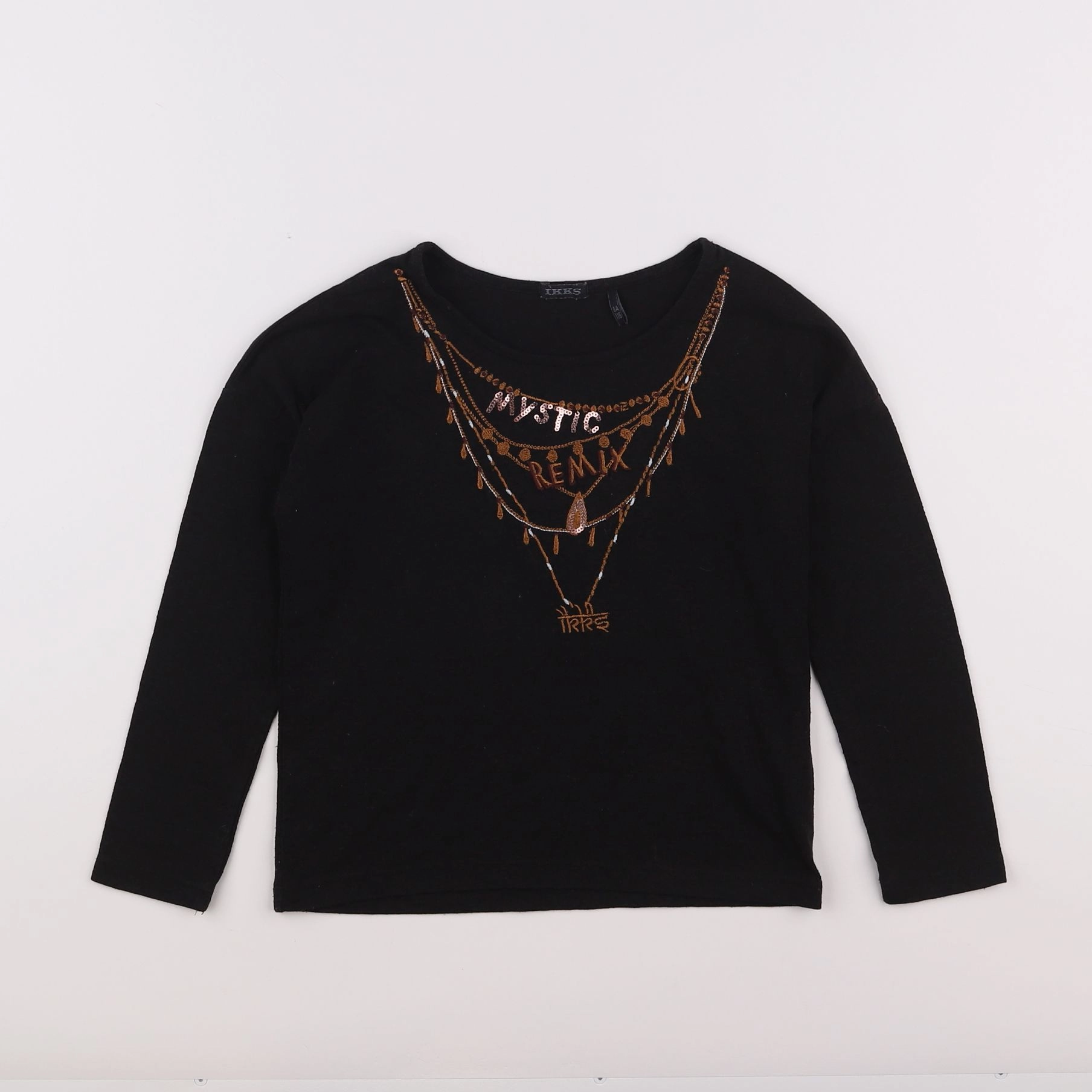 IKKS - tee-shirt noir, bronze - 6 ans