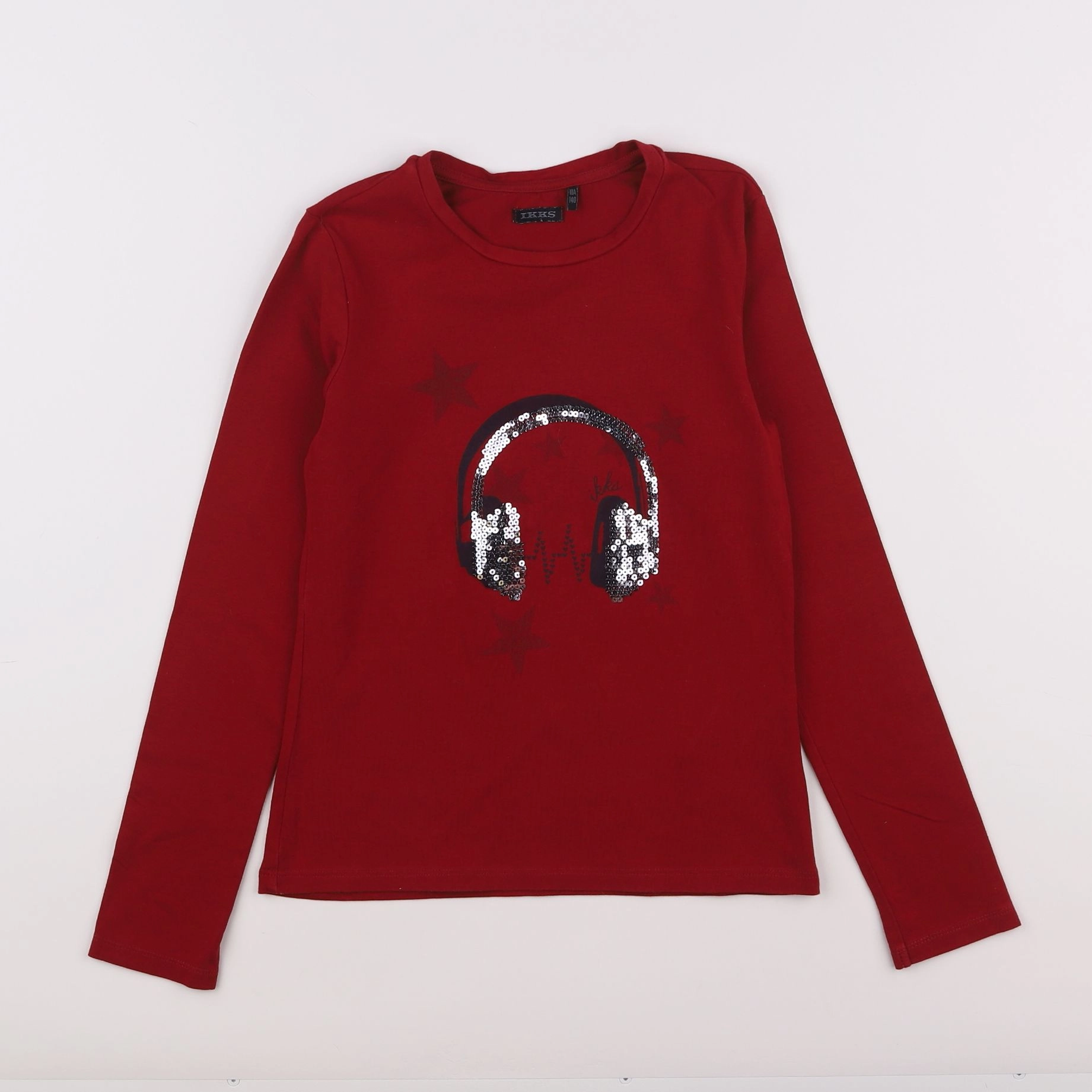 IKKS - tee-shirt rouge, argent - 10 ans