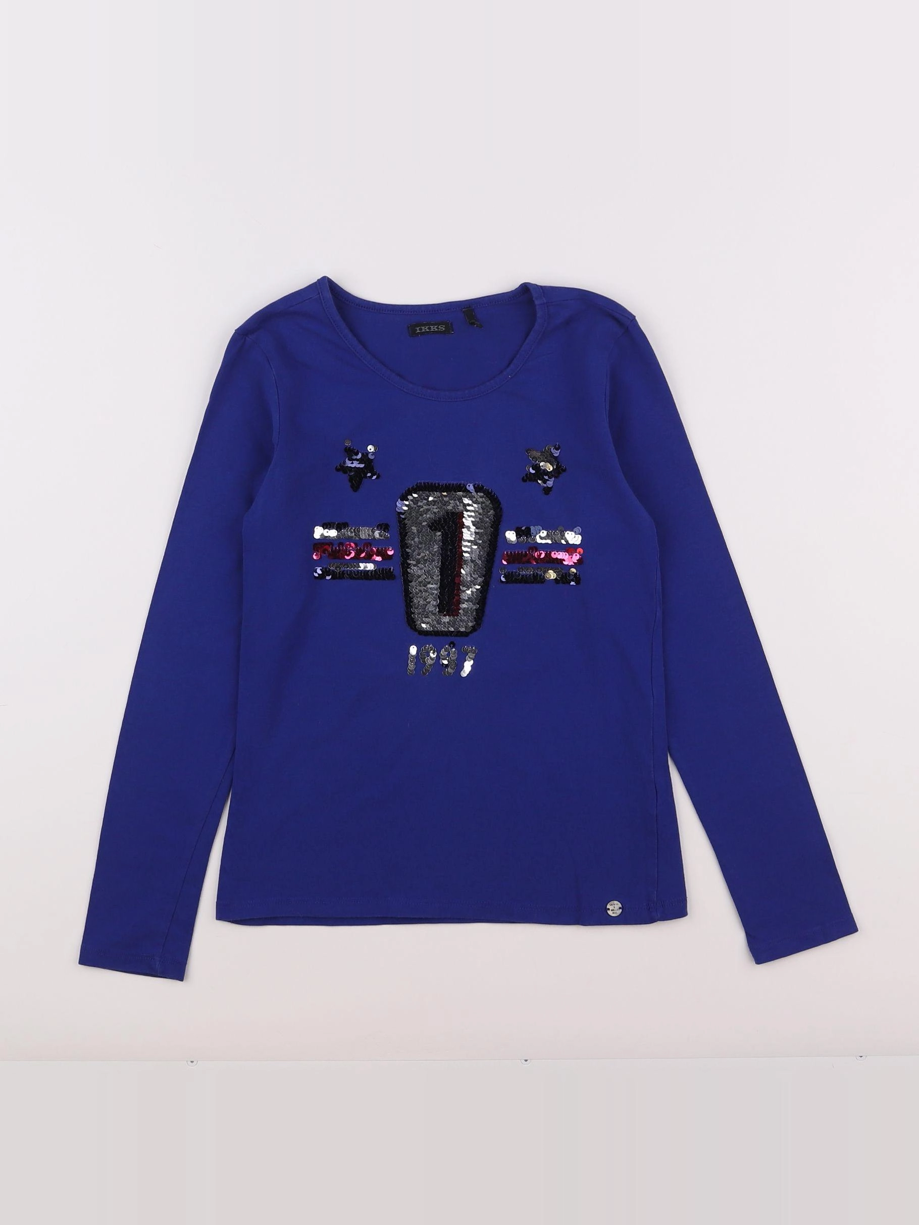 IKKS - tee-shirt bleu, argent - 10 ans