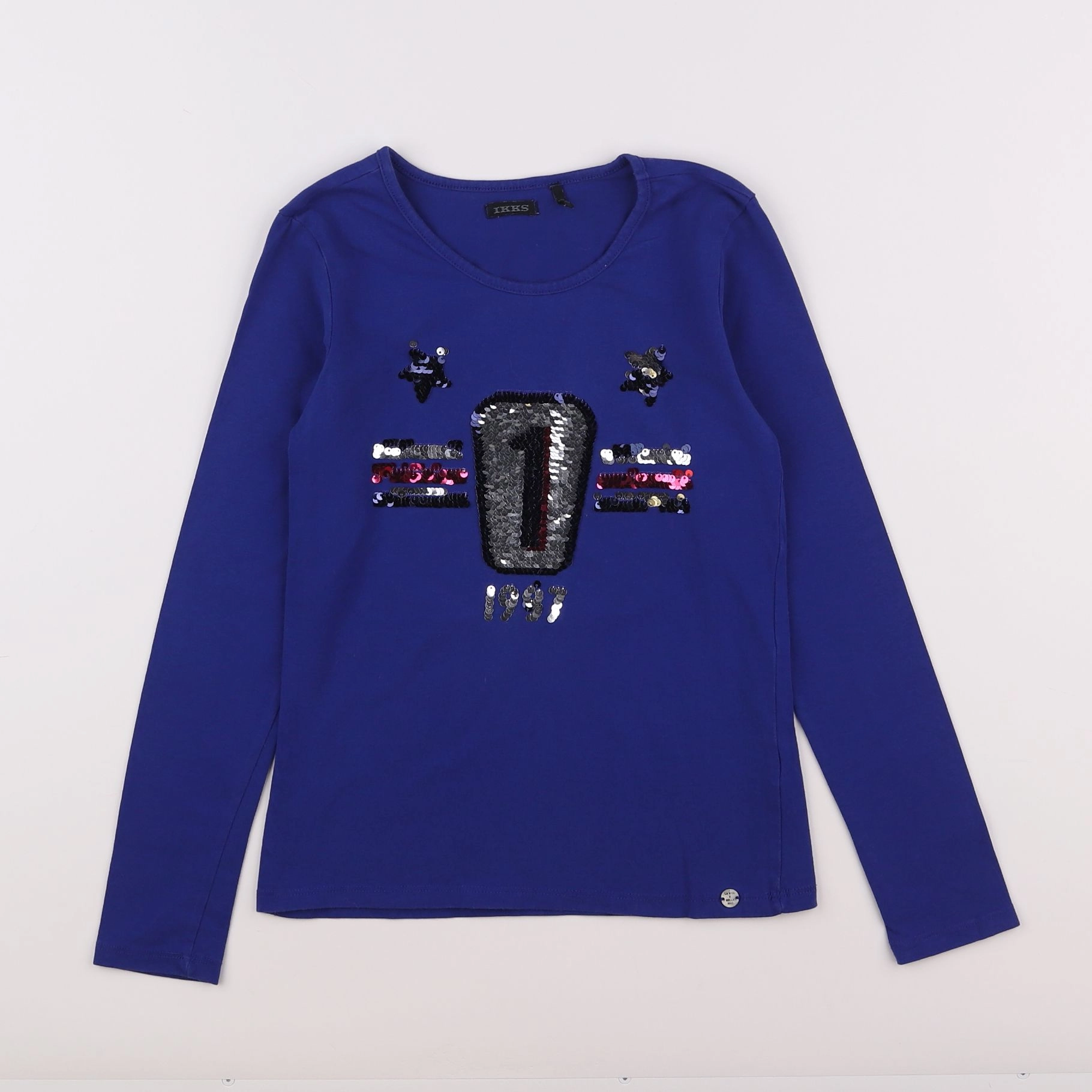 IKKS - tee-shirt bleu, argent - 10 ans