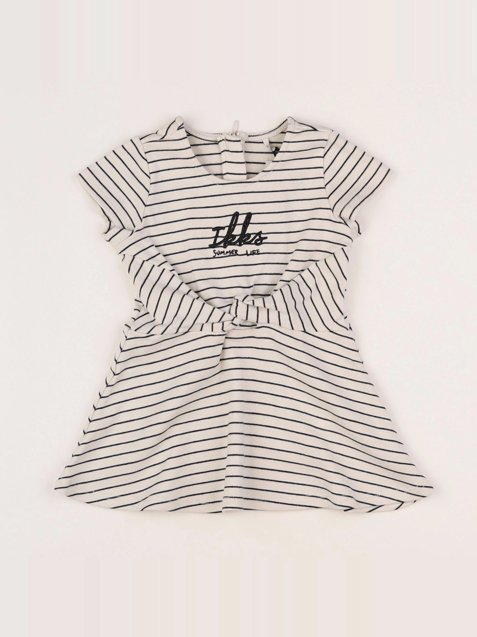 IKKS - robe beige et noir - 6 mois
