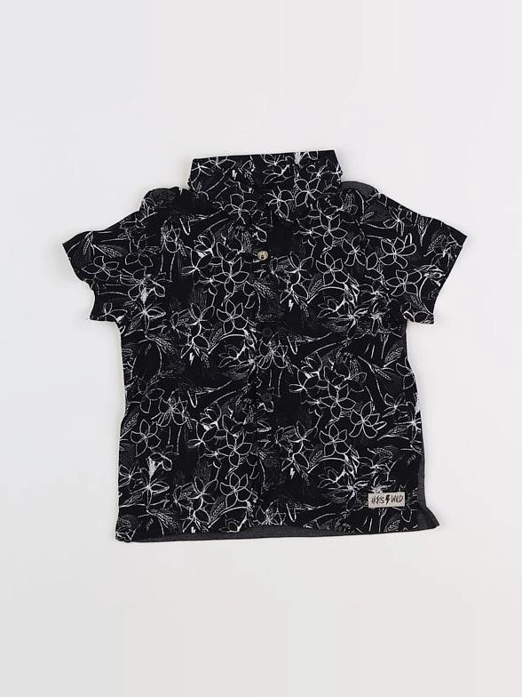 IKKS - chemise noir blanc  - 12 mois