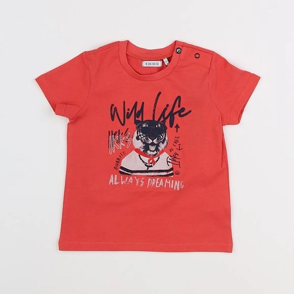 IKKS - tee-shirt rouge - 12 mois