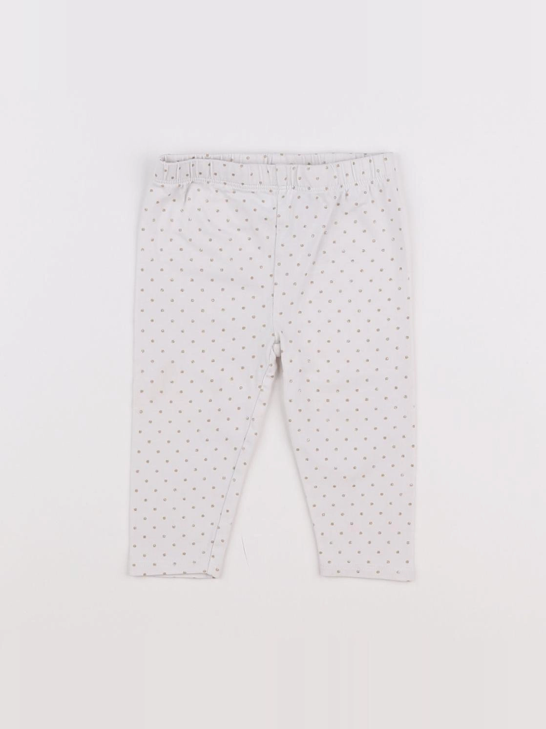 Vertbaudet - legging blanc - 9 mois
