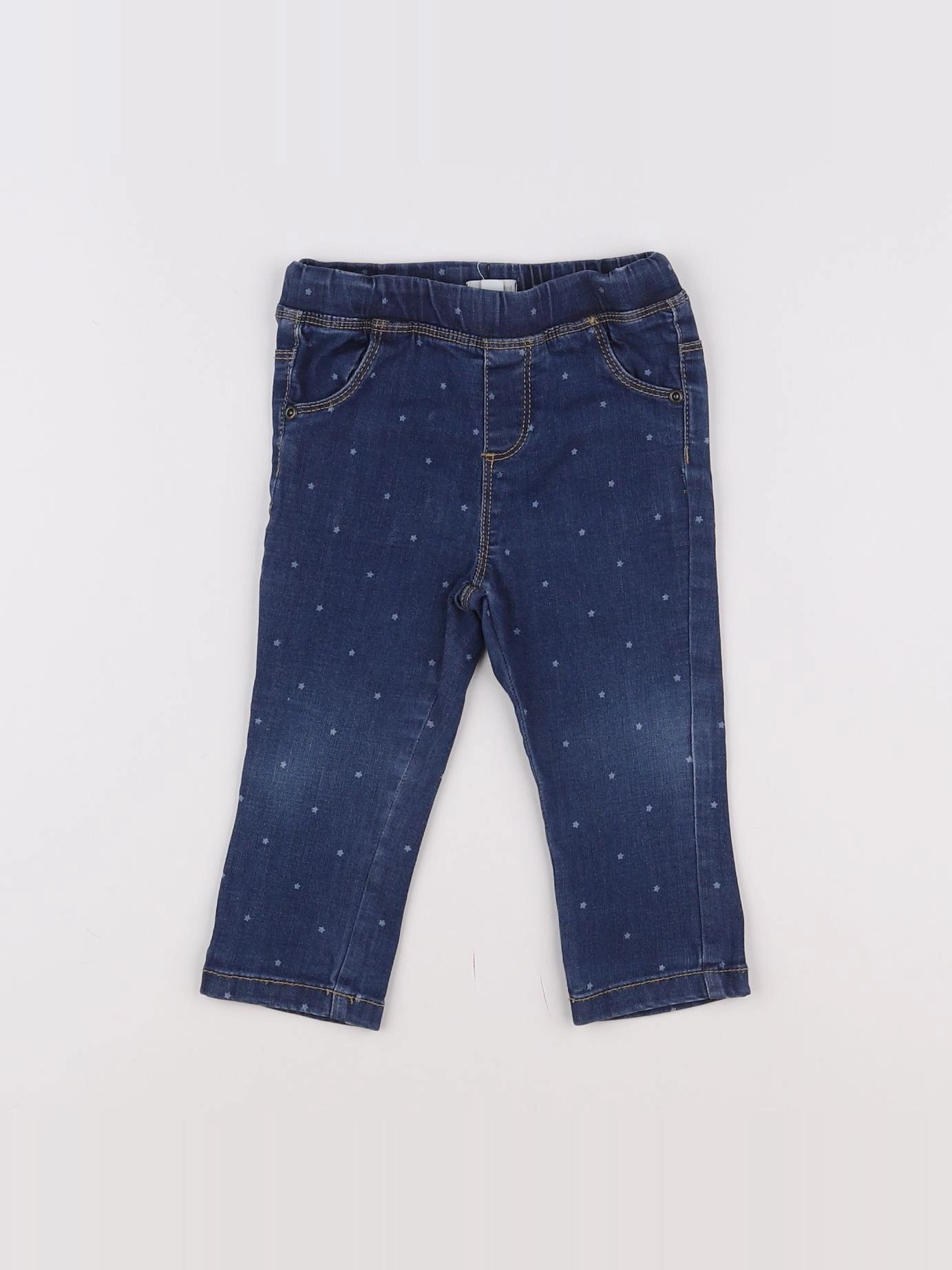Vertbaudet - jegging bleu - 18 mois