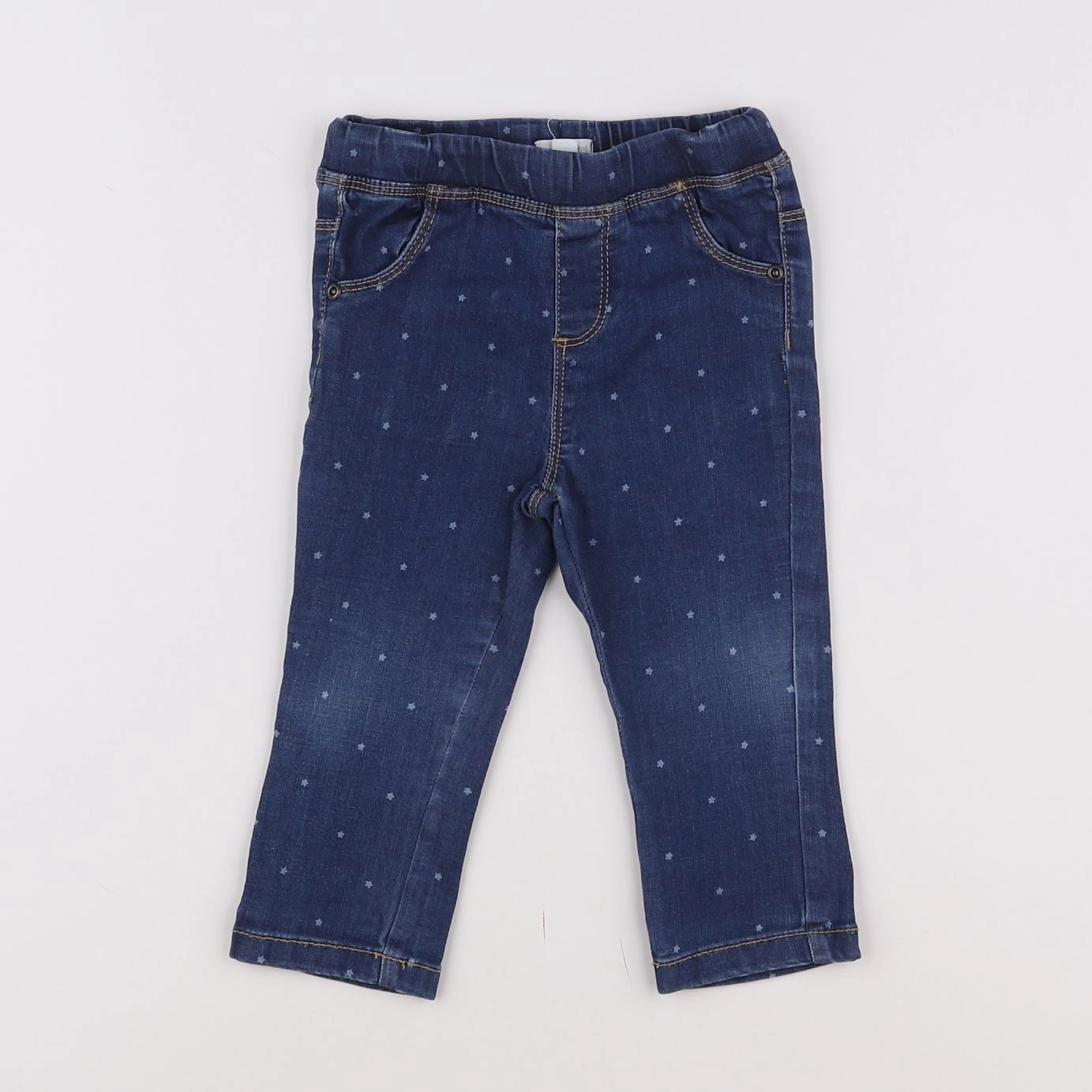 Vertbaudet - jegging bleu - 18 mois