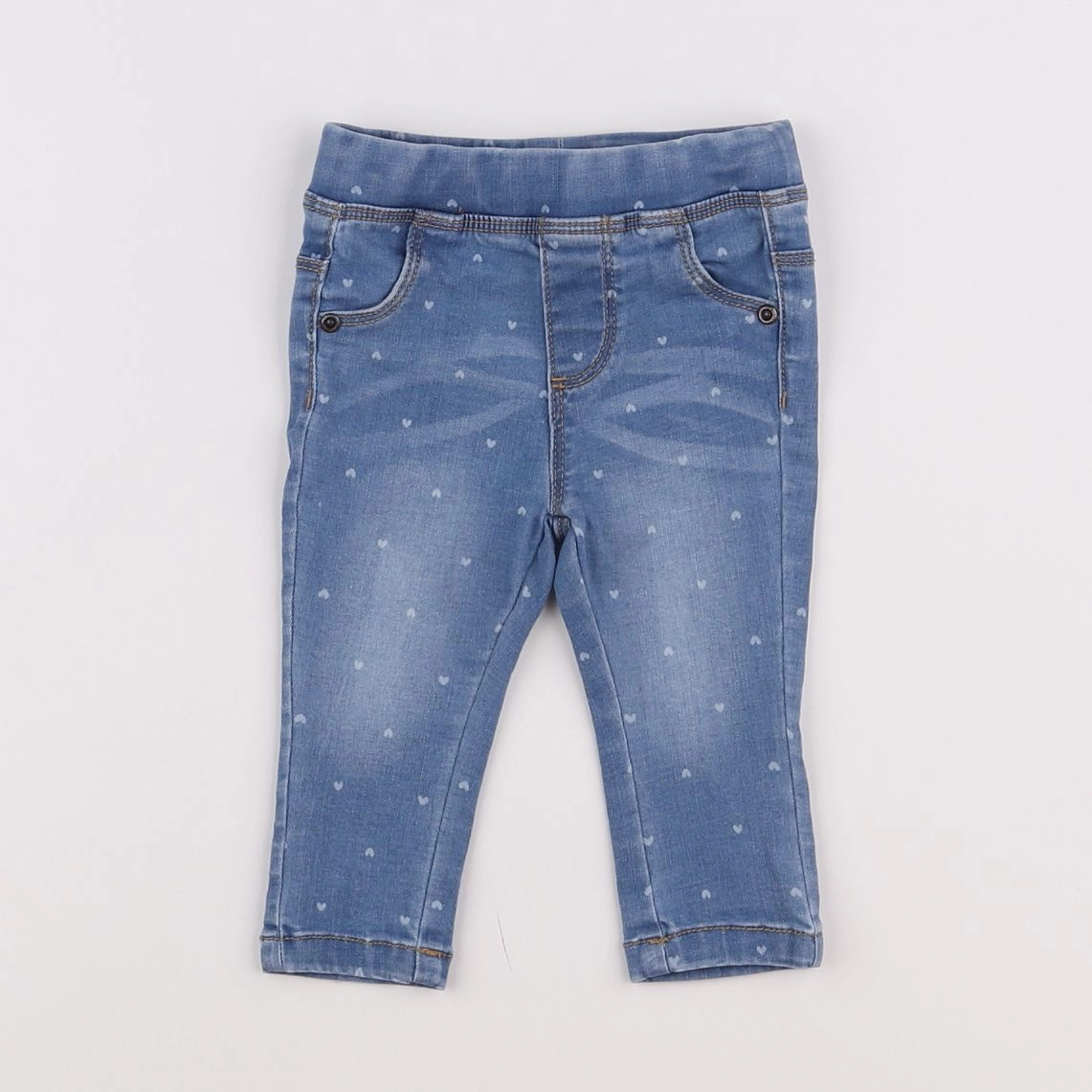 Vertbaudet - jegging bleu - 6 mois