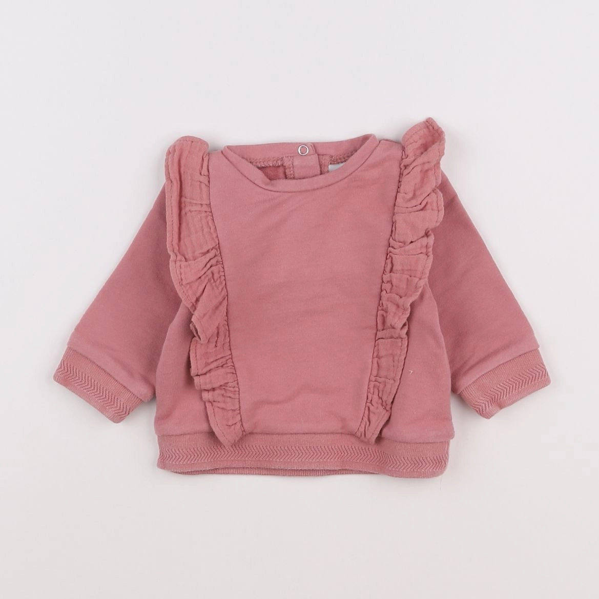 Vertbaudet - sweat rose - 3 mois