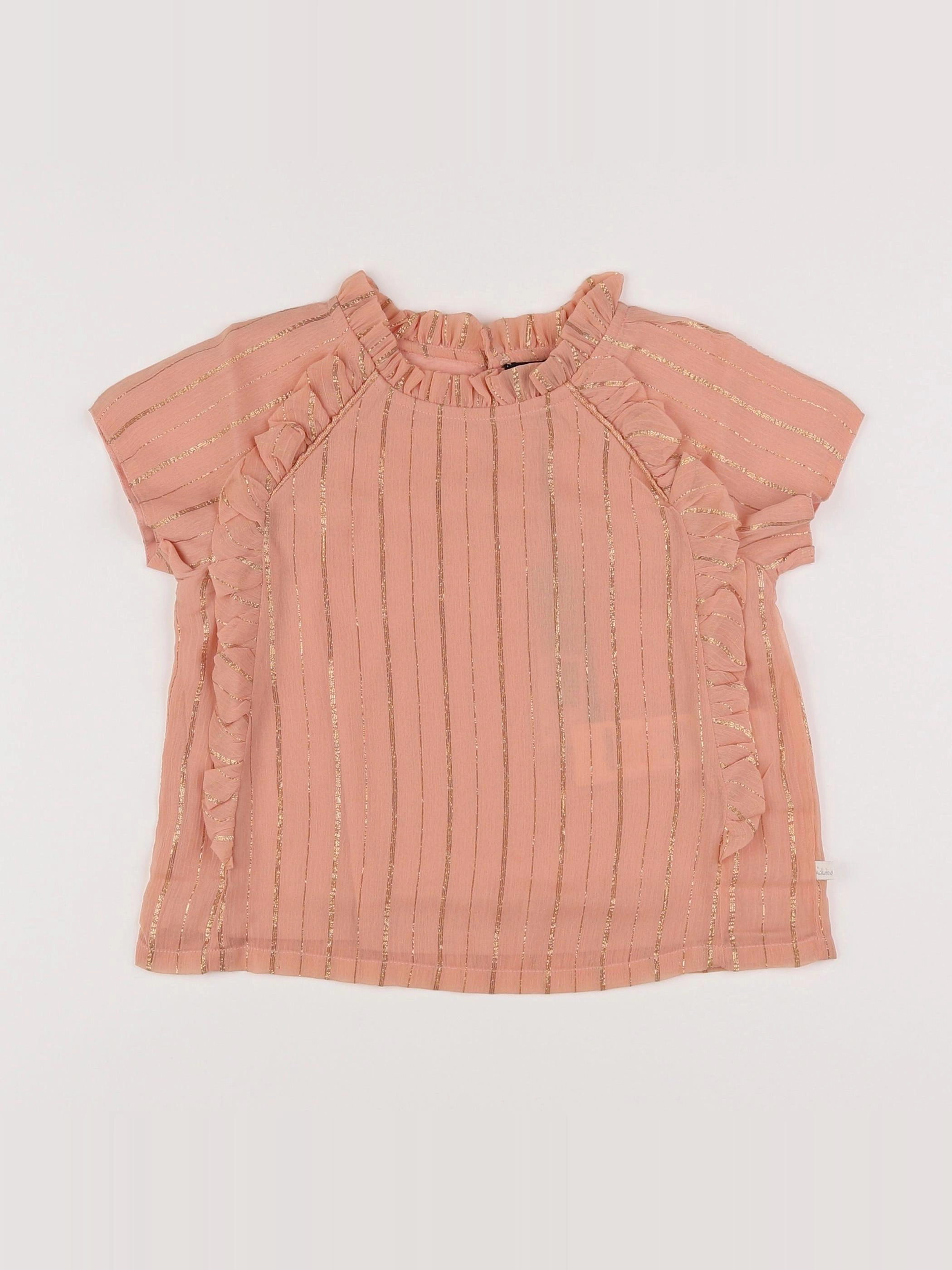 IKKS - blouse rose, or - 14 ans