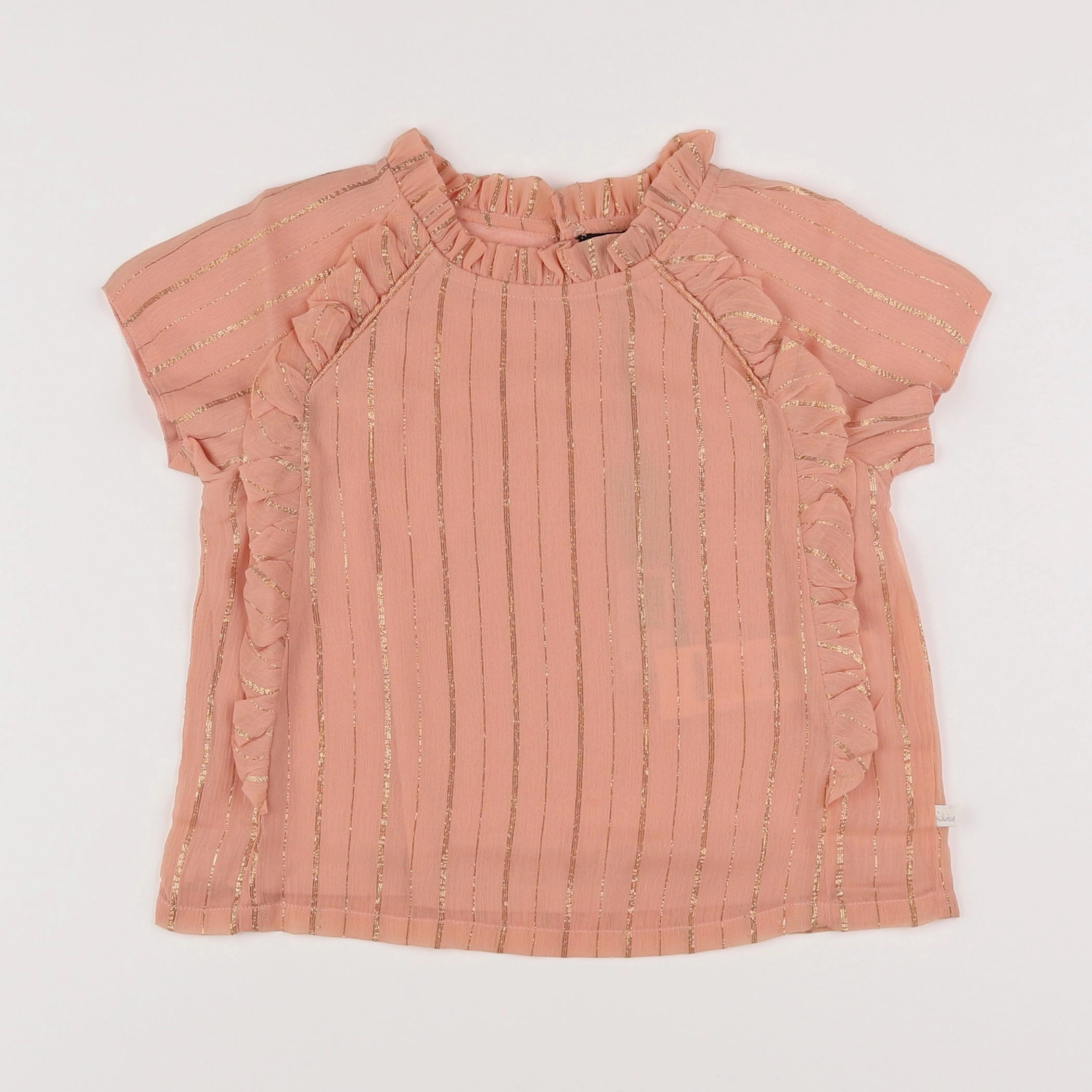 IKKS - blouse rose, or - 12 ans