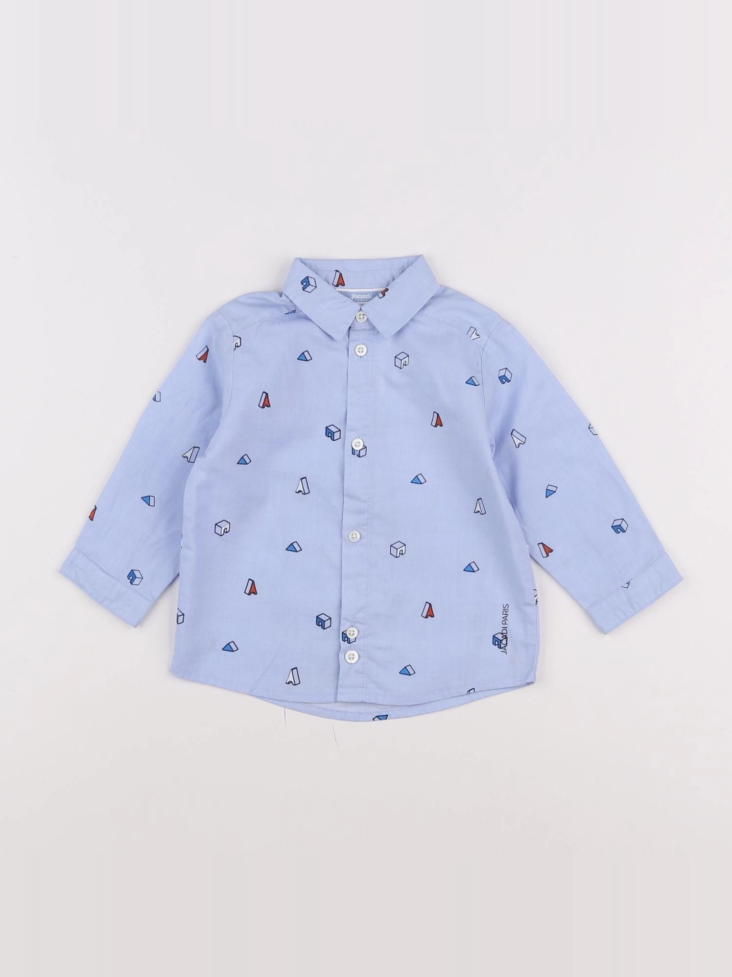 Jacadi - chemise bleu - 12 mois